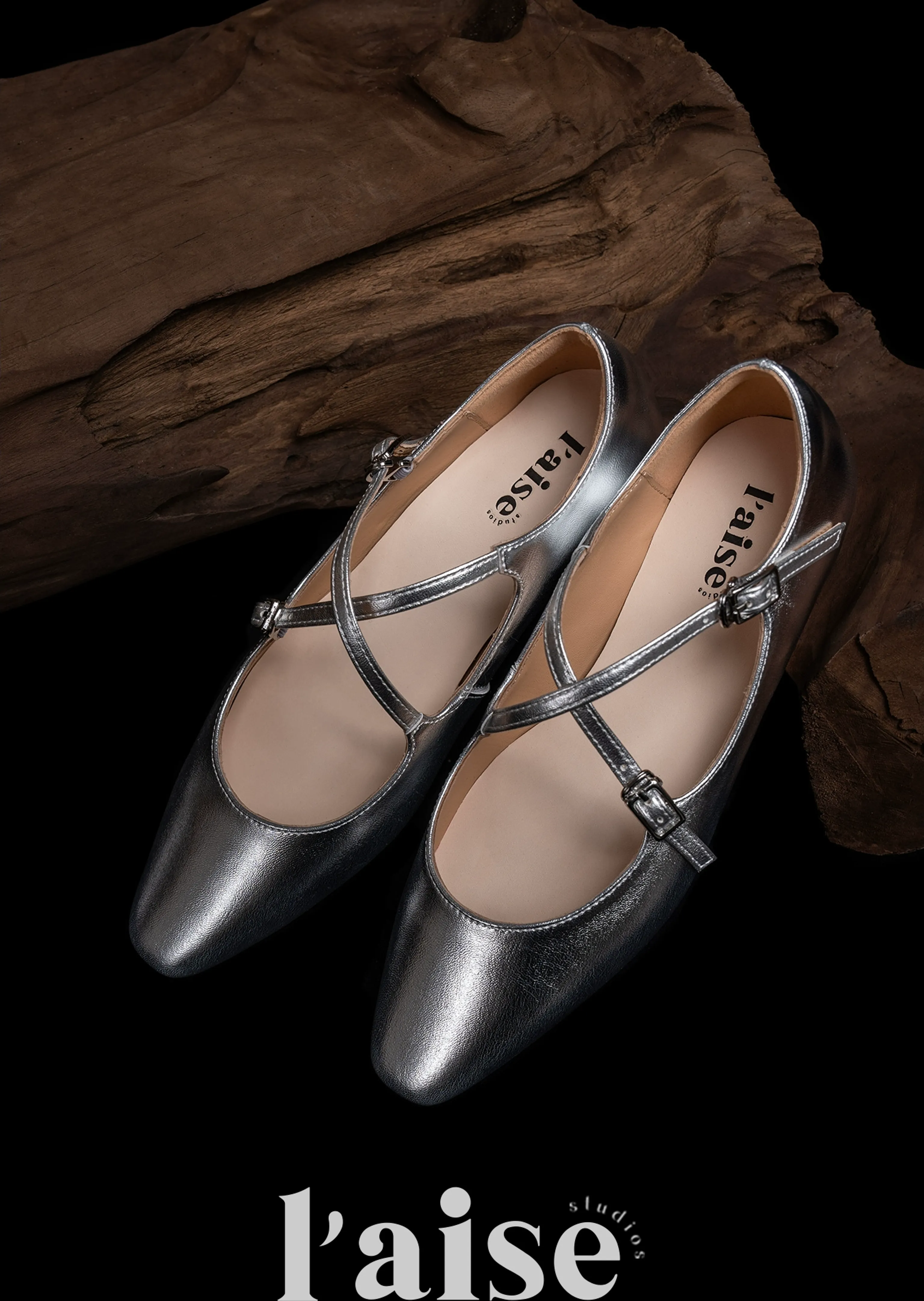 Purple Metallic Mary Jane Flats - Image 4