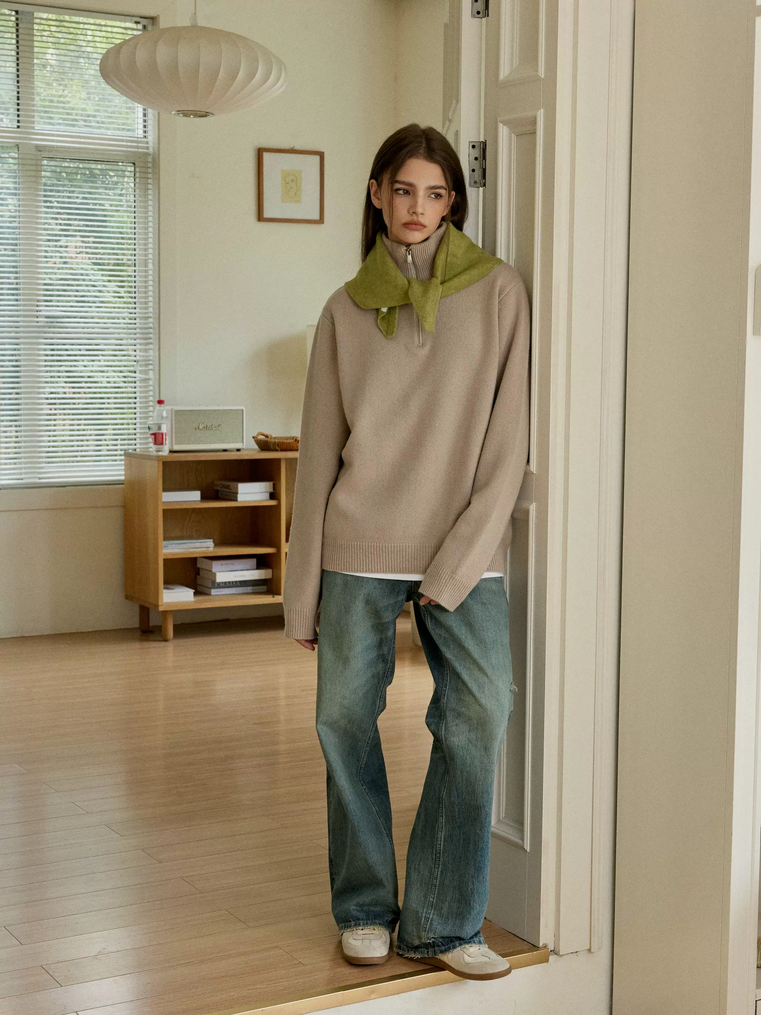 Quarter-Zip Knit Sweater