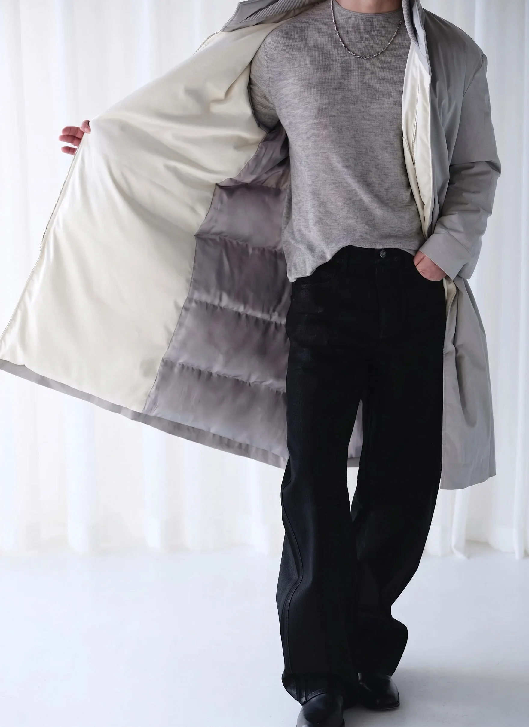 Quilt-Lined Hooded Coat - Image 2