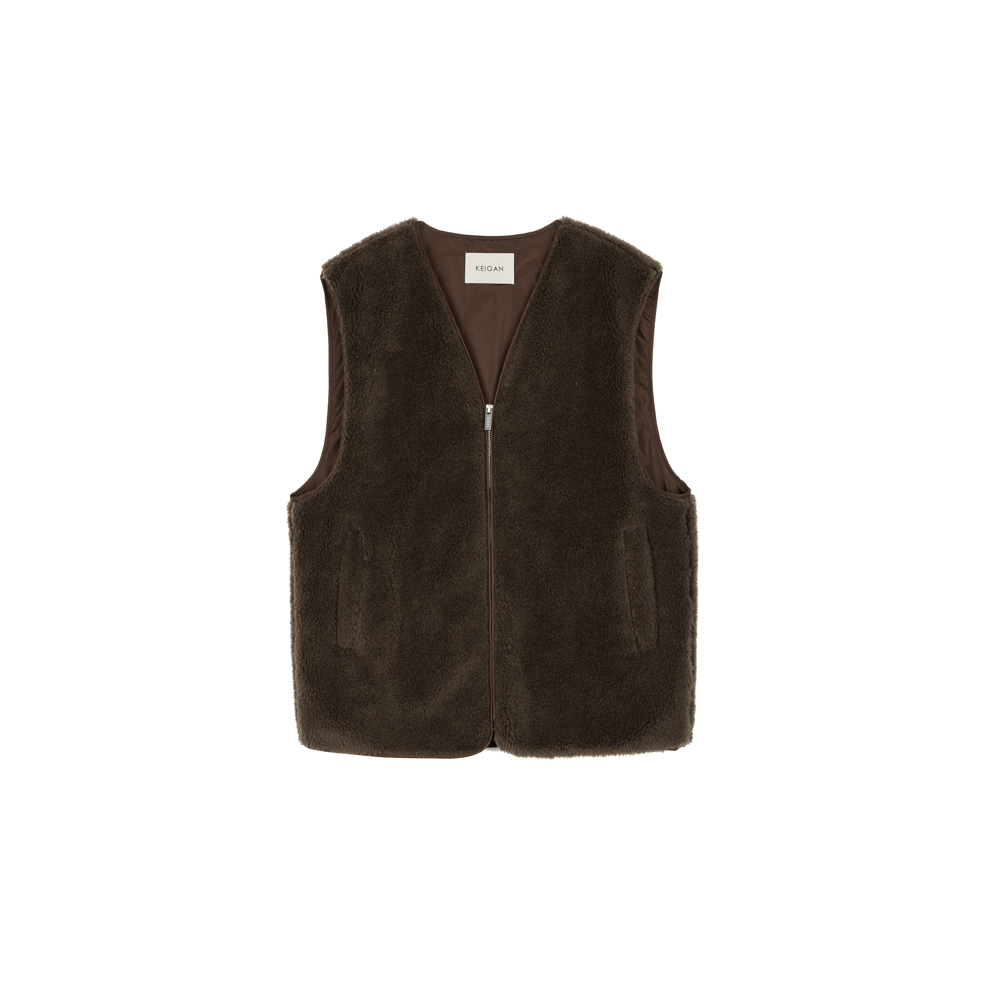 Quilted Contrast-Collar Jacket