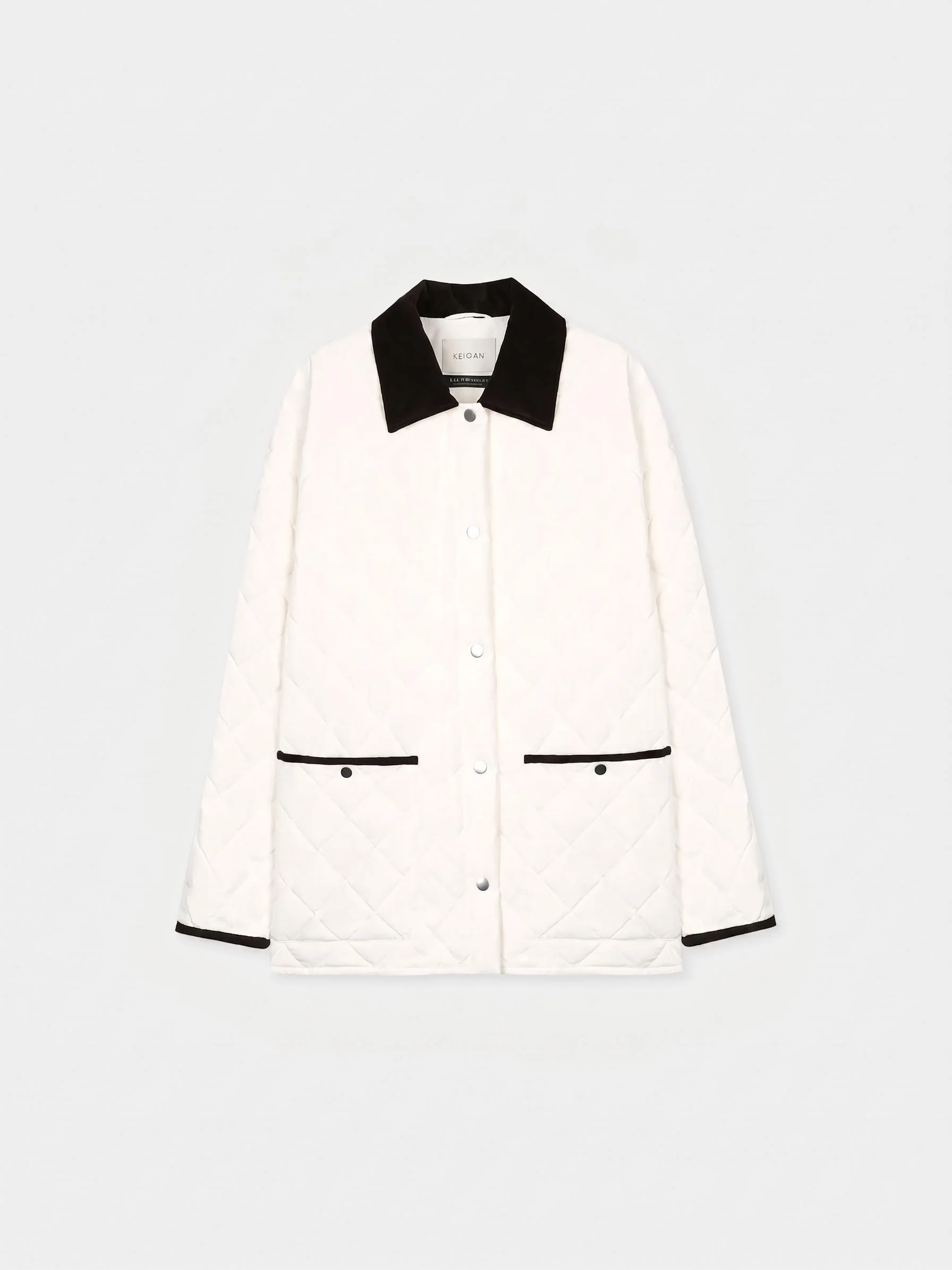 Quilted Contrast-Collar Jacket - Image 12