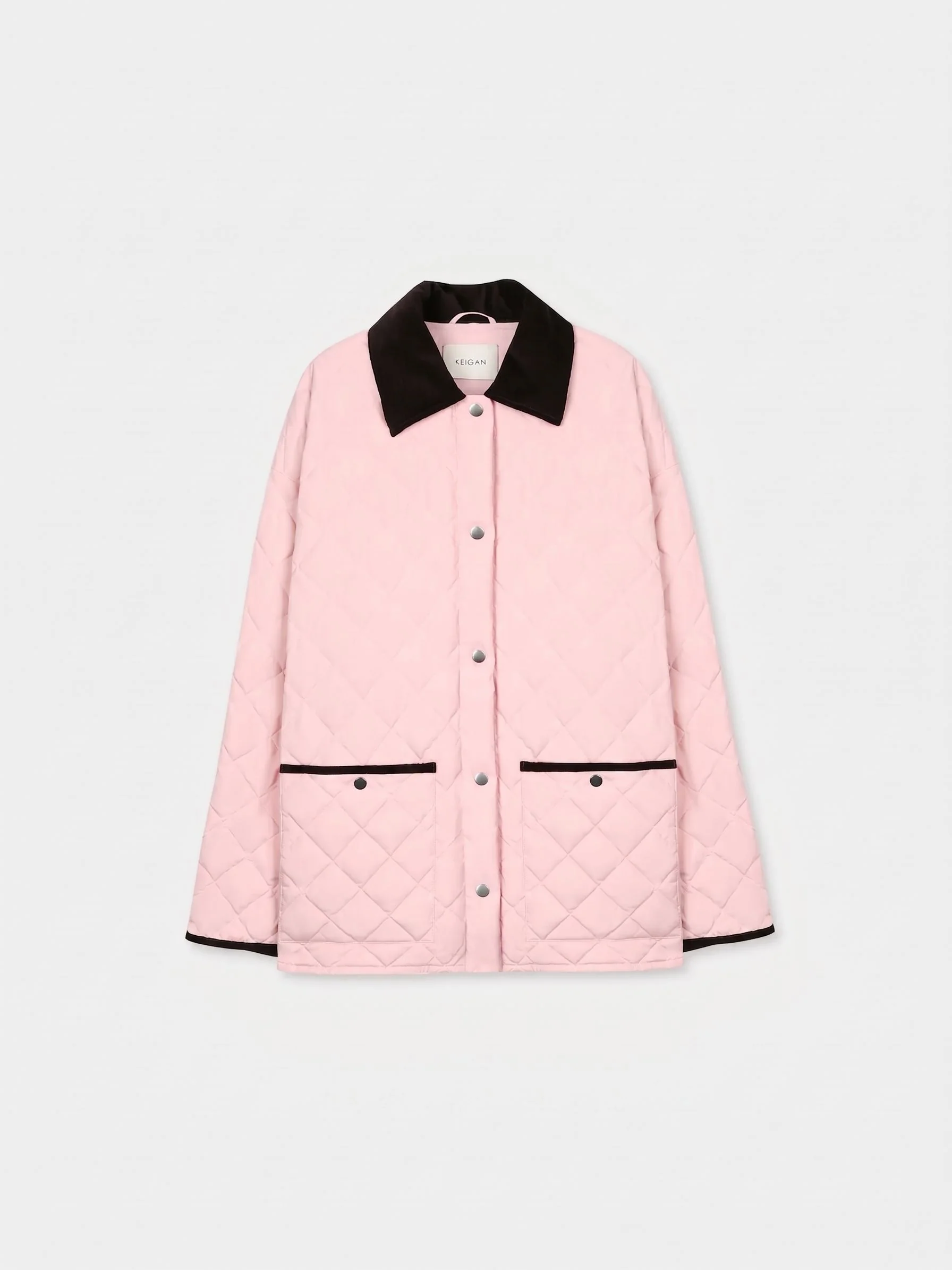 Quilted Contrast-Collar Jacket - Image 14