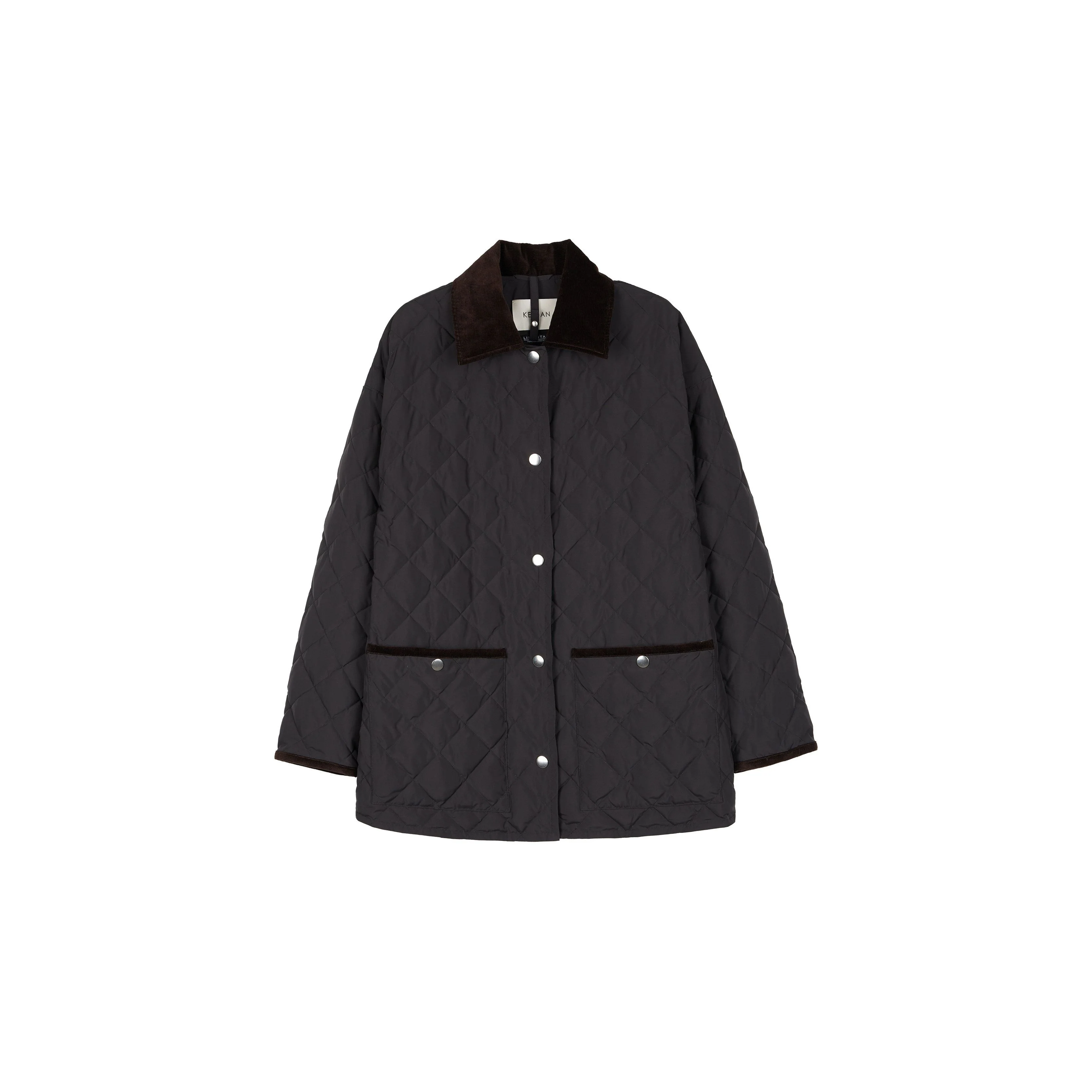 Quilted Contrast-Collar Jacket - Image 7