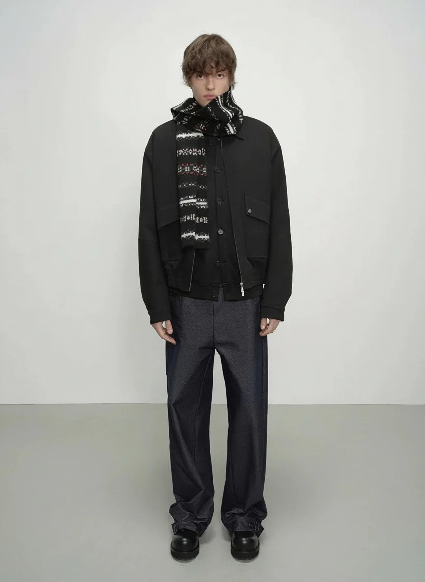 Quilted Cotton Twill Utility Jacket