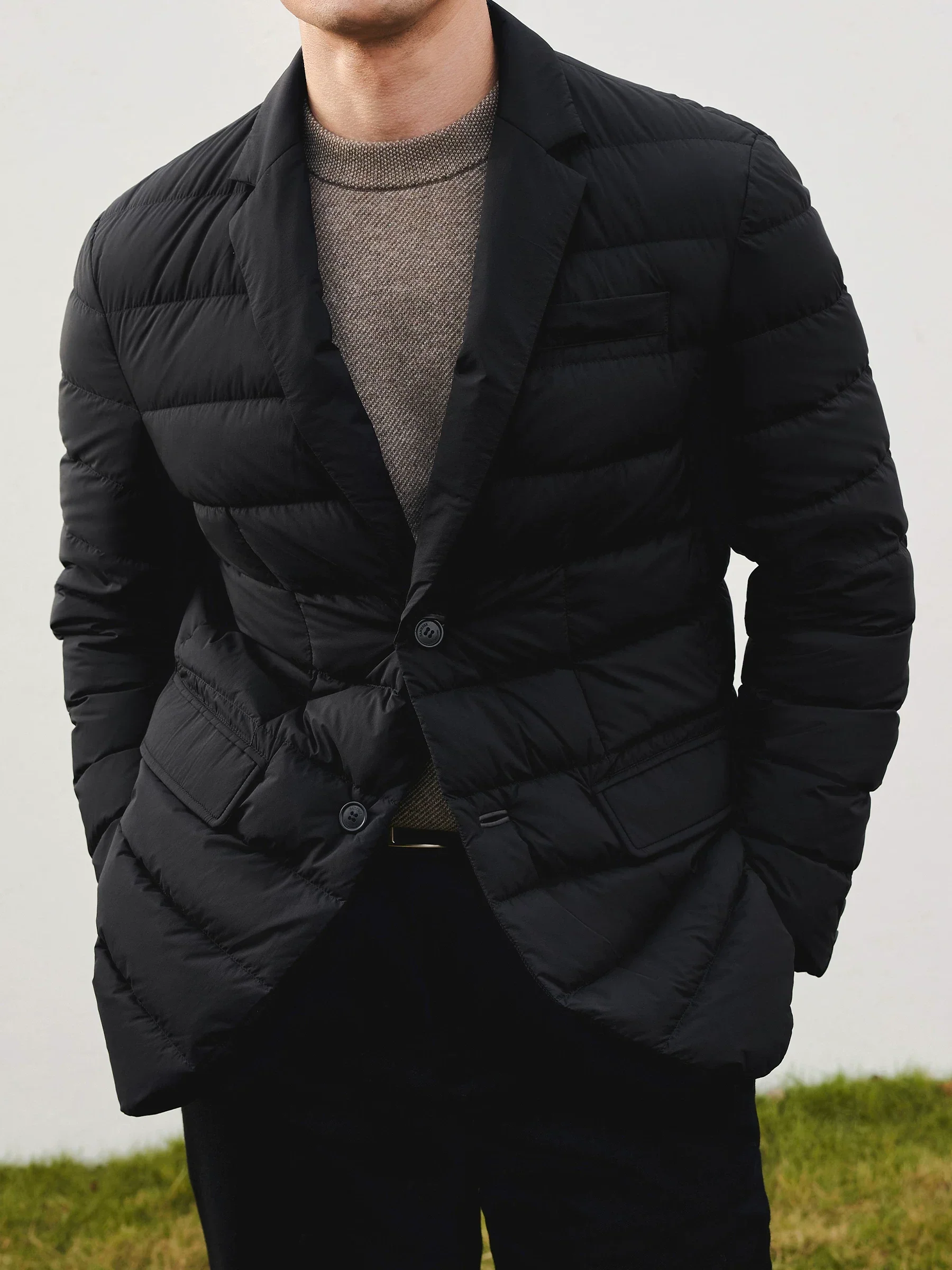 Quilted Down Blazer