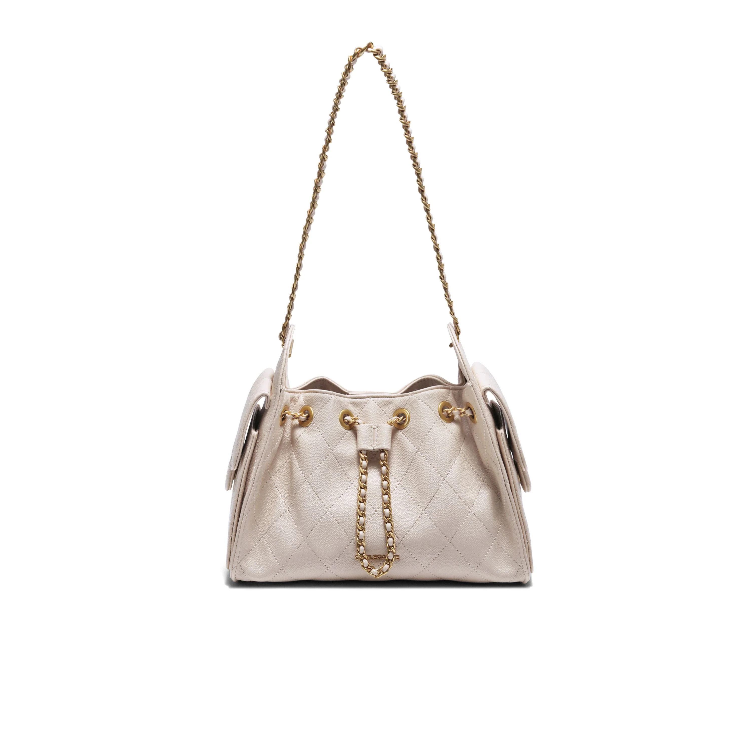 Quilted Drawstring Shoulder Bag