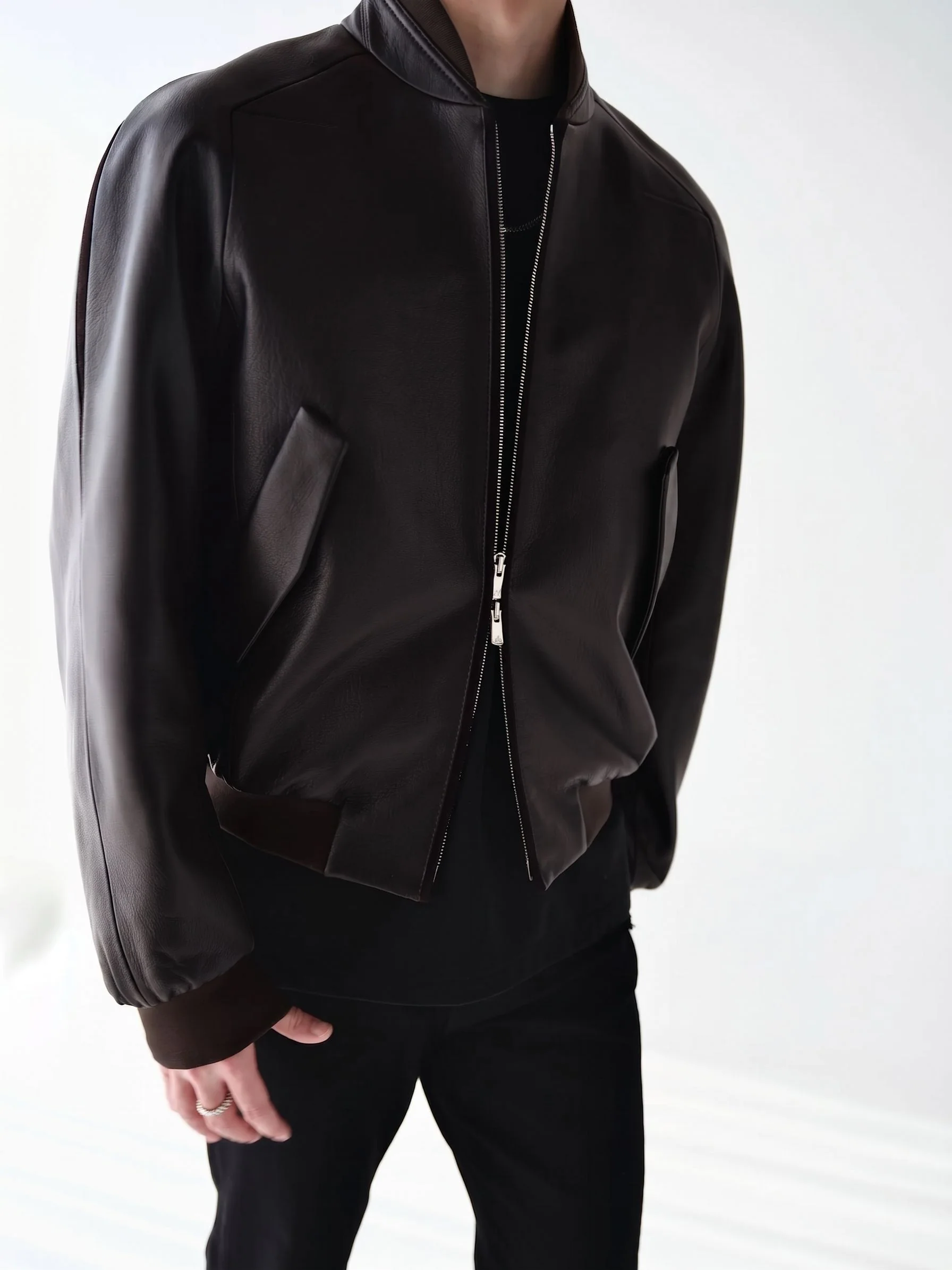 Quilted Leather Bomber