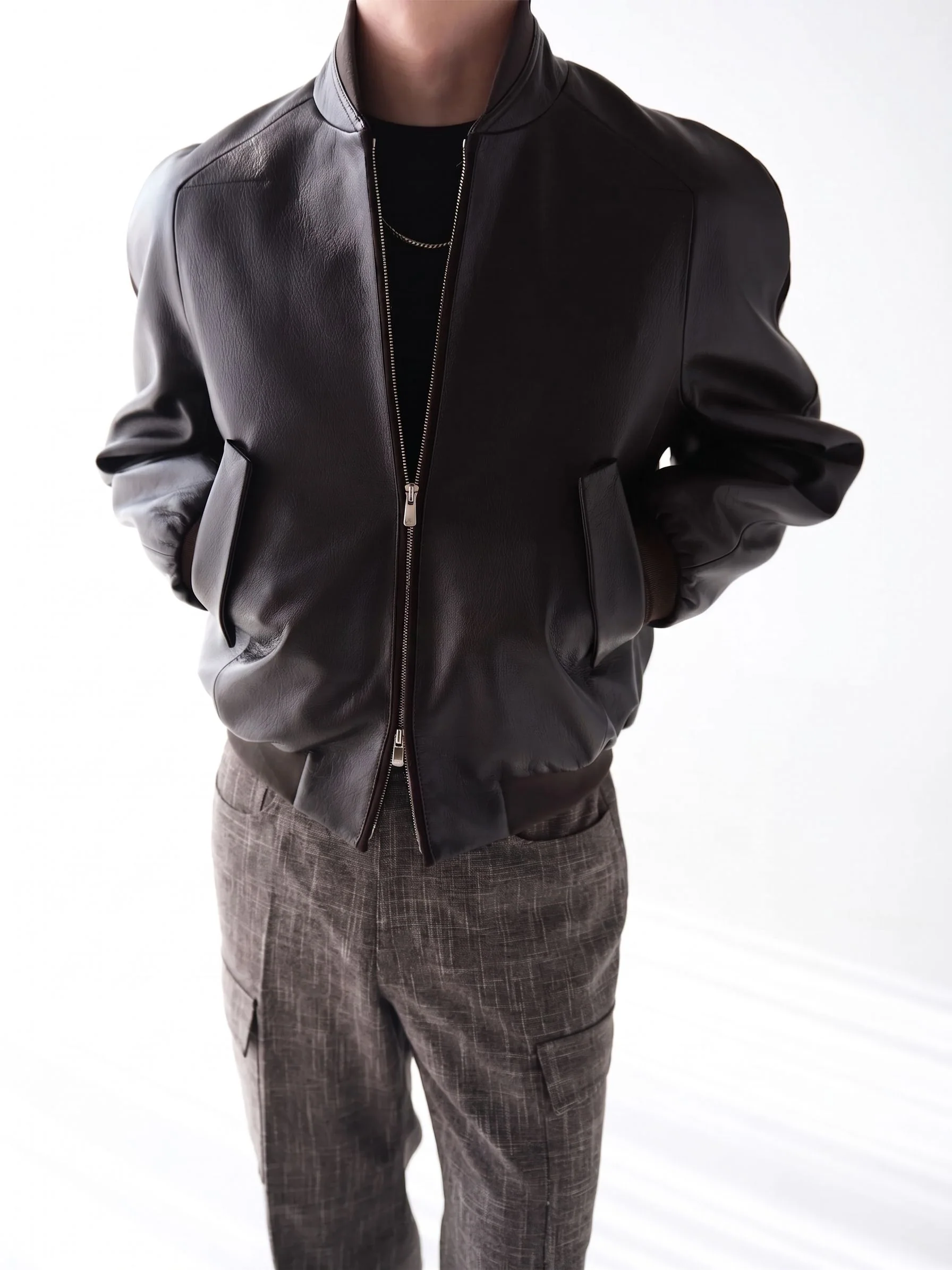 Quilted Leather Bomber - Image 3