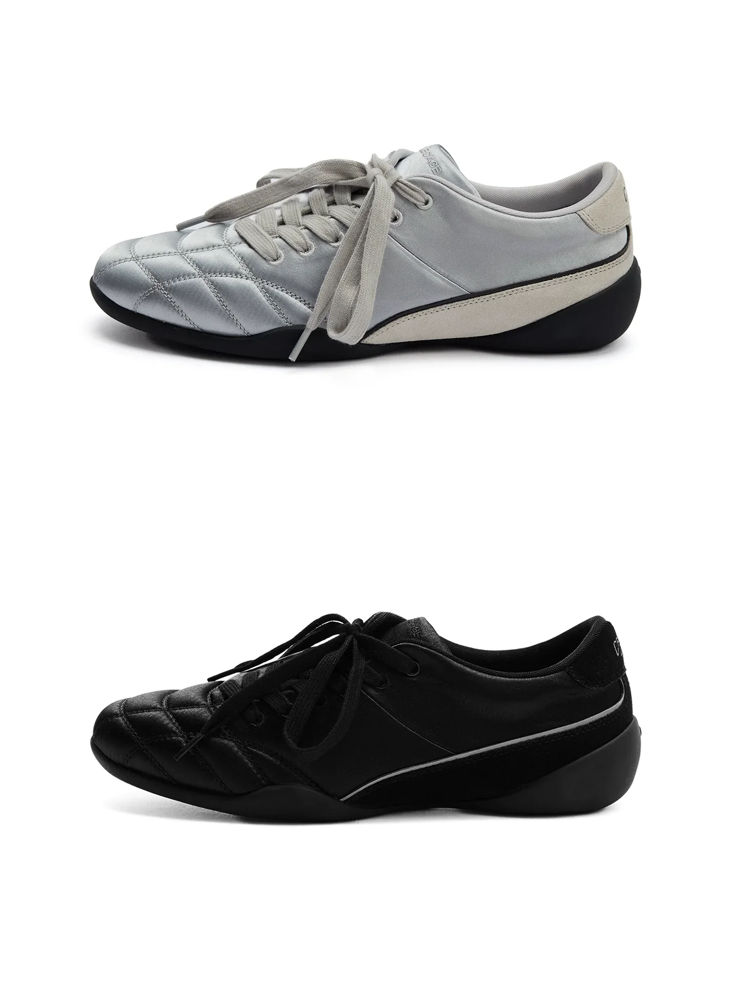 Quilted Satin Low-Top Sneakers