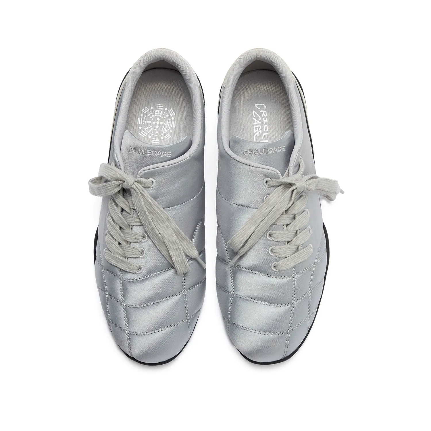 Quilted Satin Low-Top Sneakers - Image 2