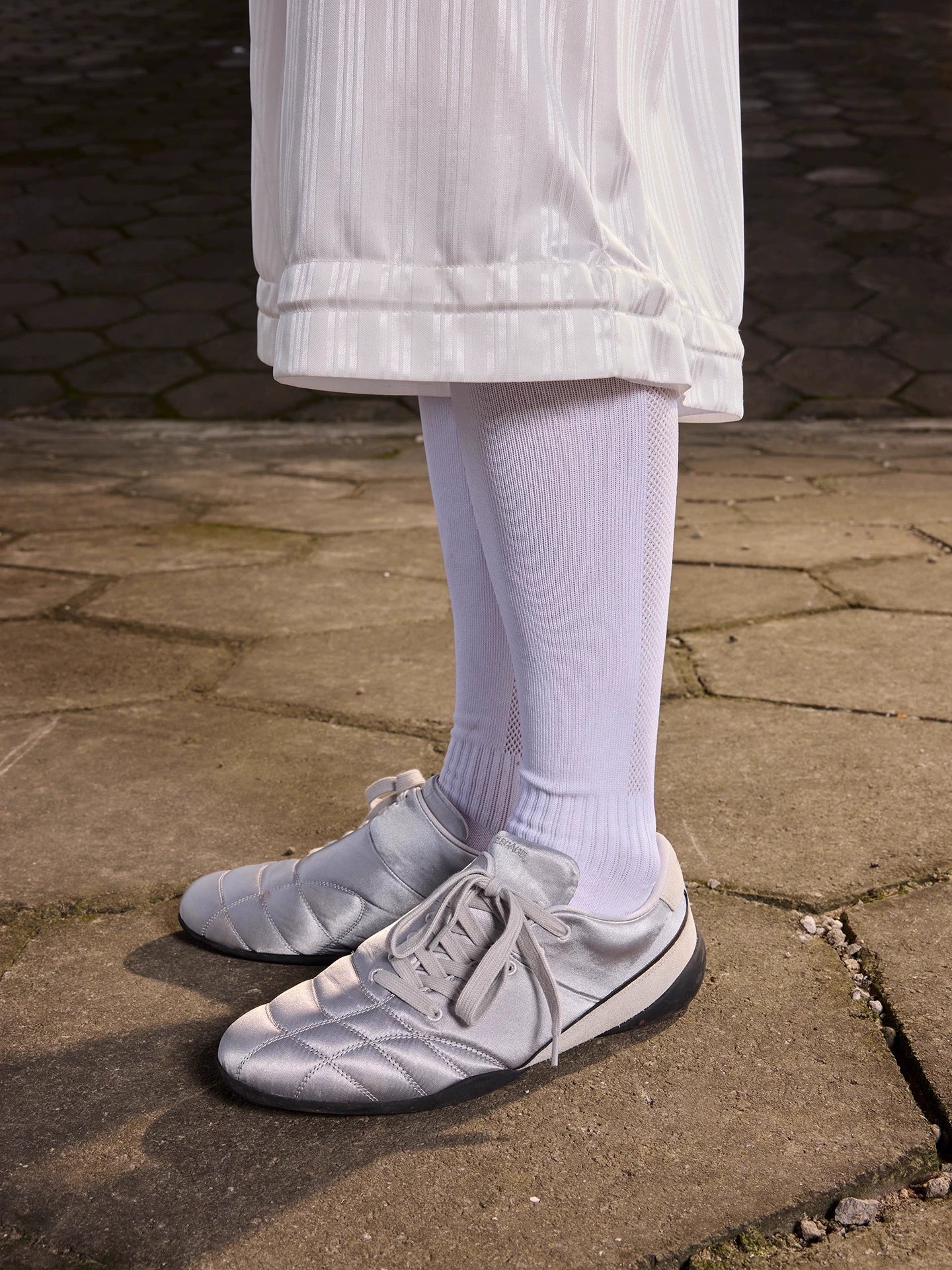 Quilted Satin Low-Top Sneakers - Image 4