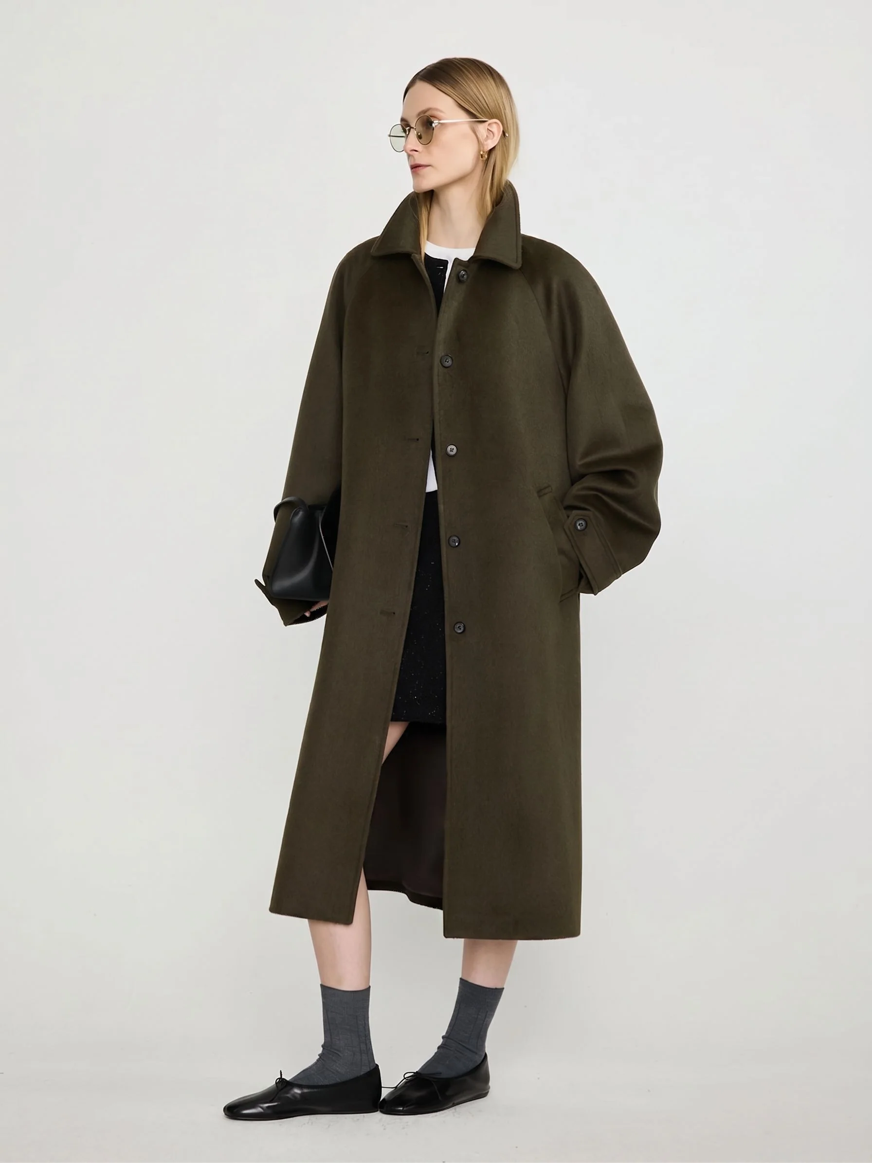 Raglan Alpaca Coat - Image 4