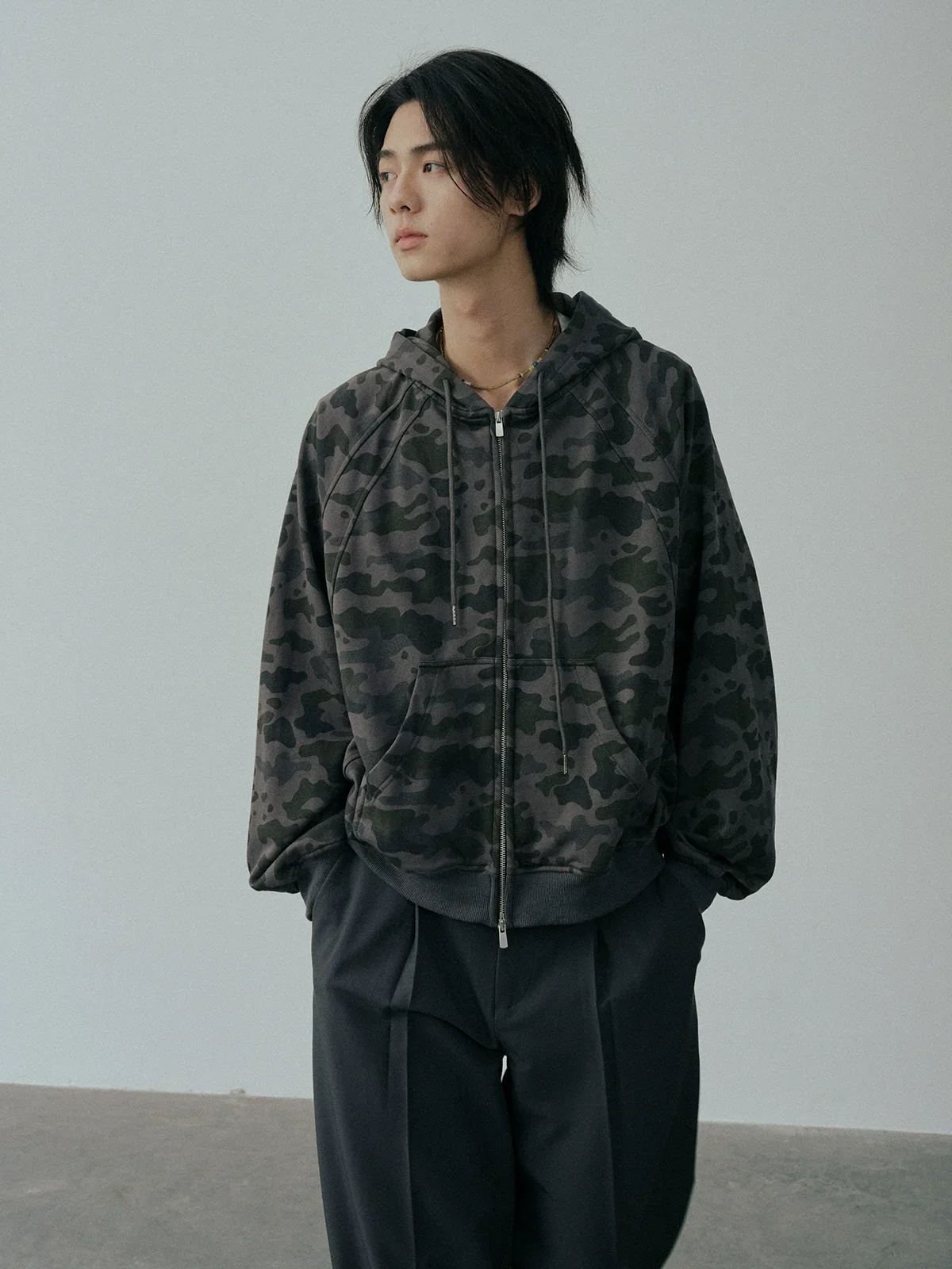 Raglan Camouflage Hoodie