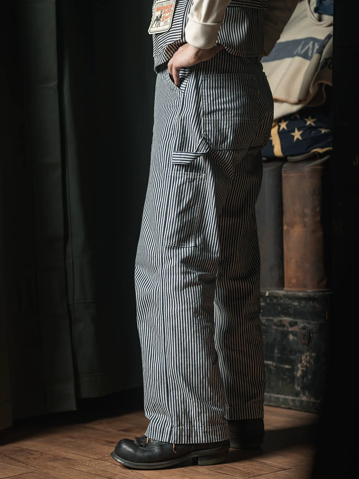 Railroad Stripe Work Trousers - Image 2