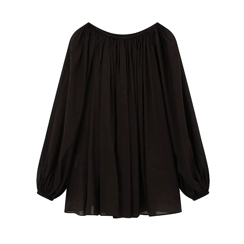 Ramie Off-Shoulder Blouse & Maxi Skirt Set - Image 7