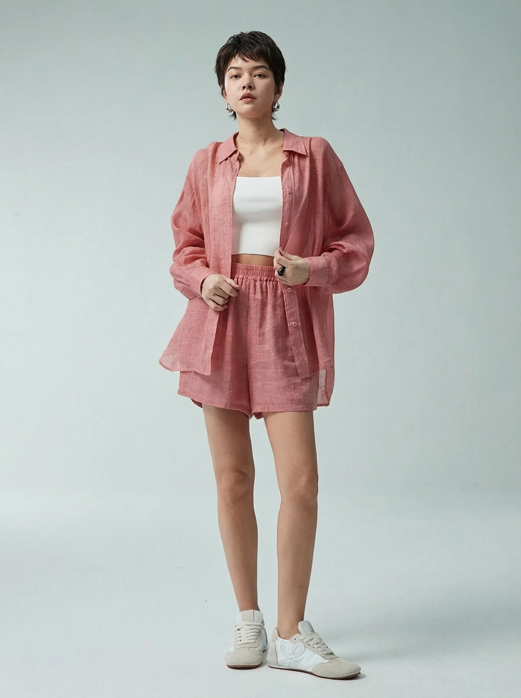 Ramie Shirt Set