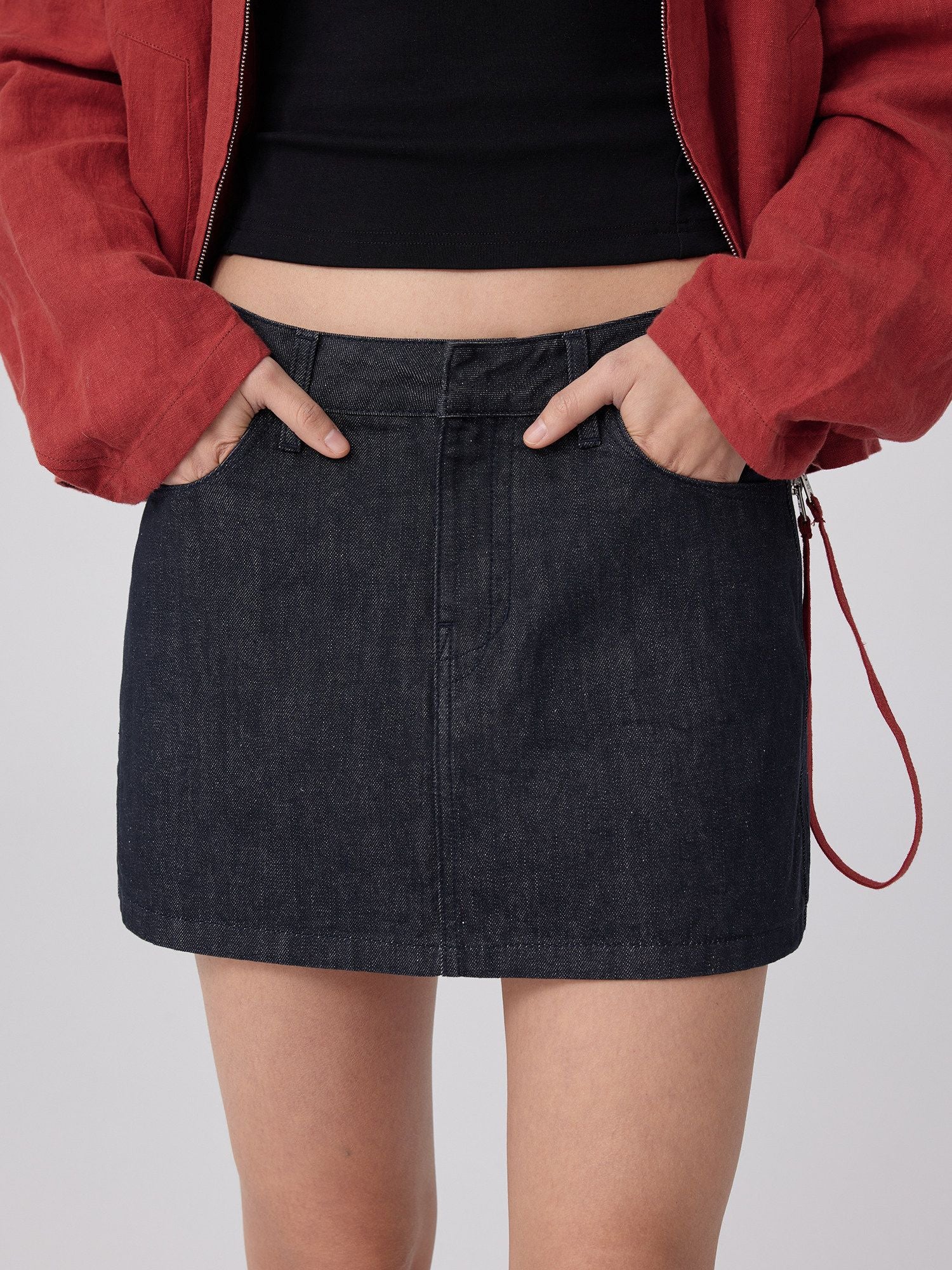Raw Denim Mini Skirt