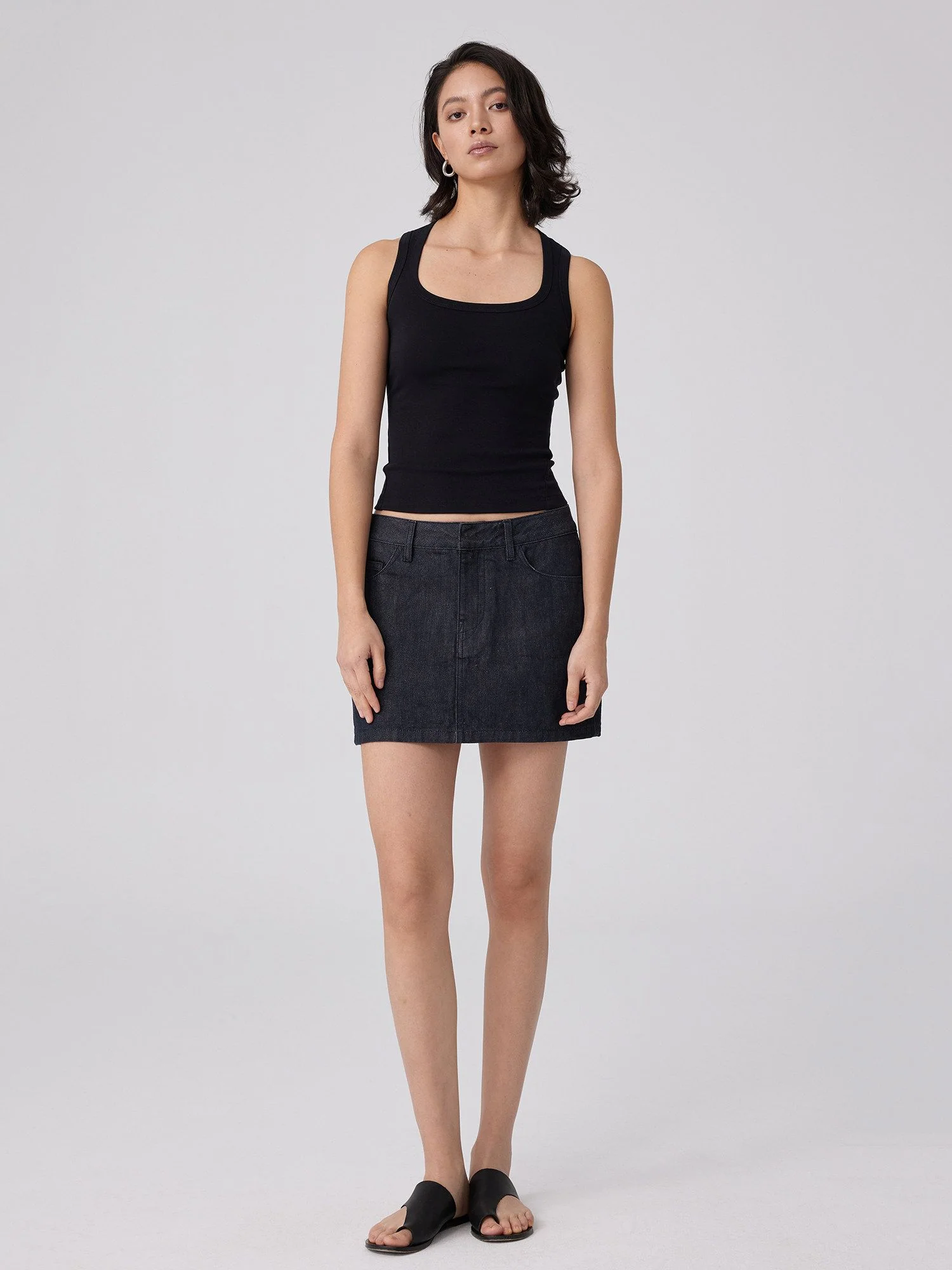 Raw Denim Mini Skirt - Image 4