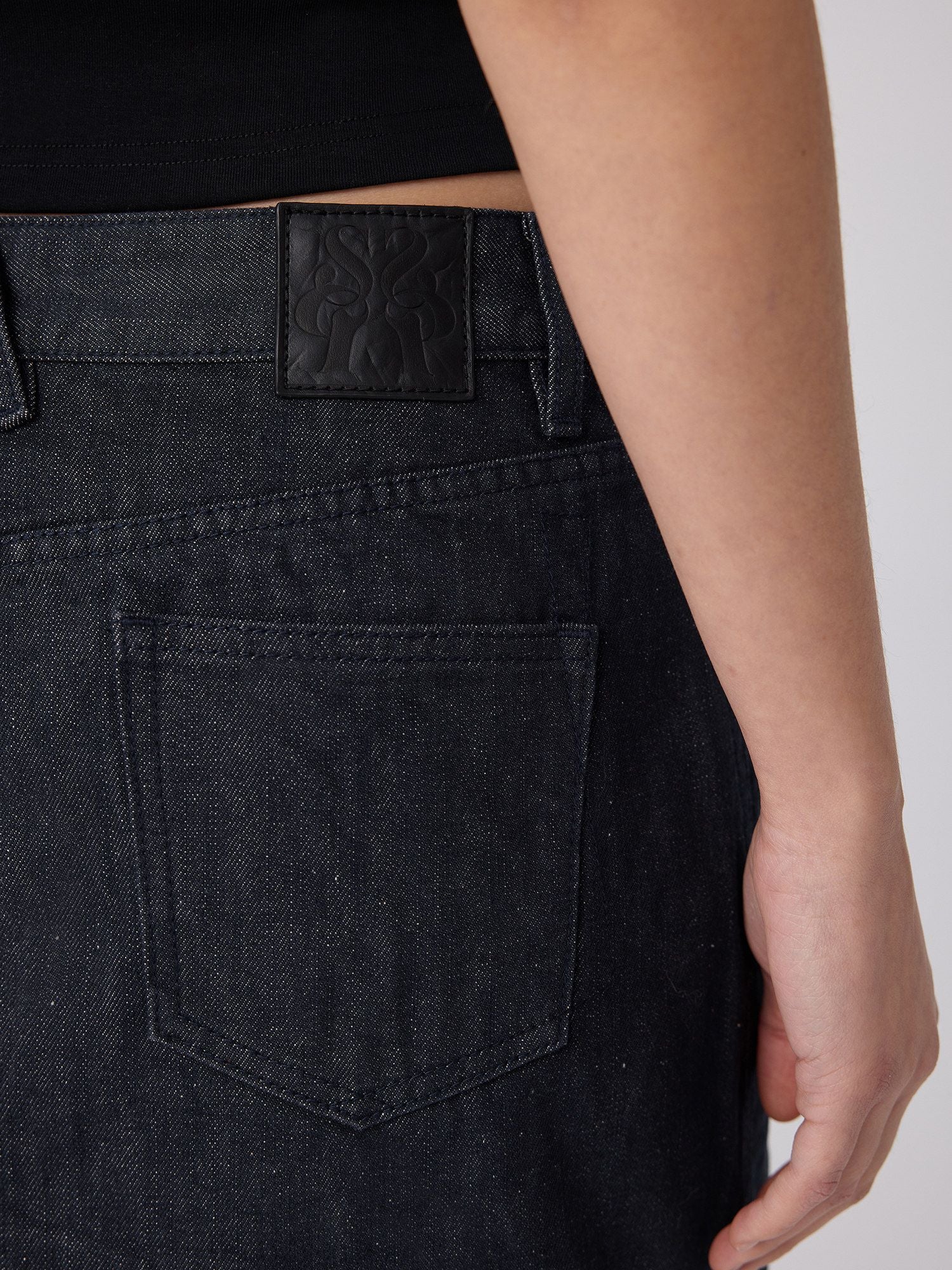 Raw Denim Mini Skirt - Image 5