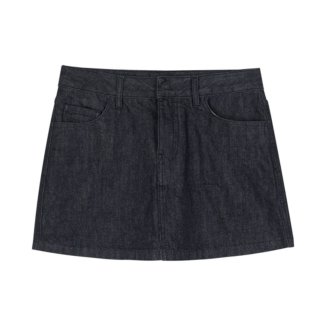 Raw Denim Mini Skirt - Image 6