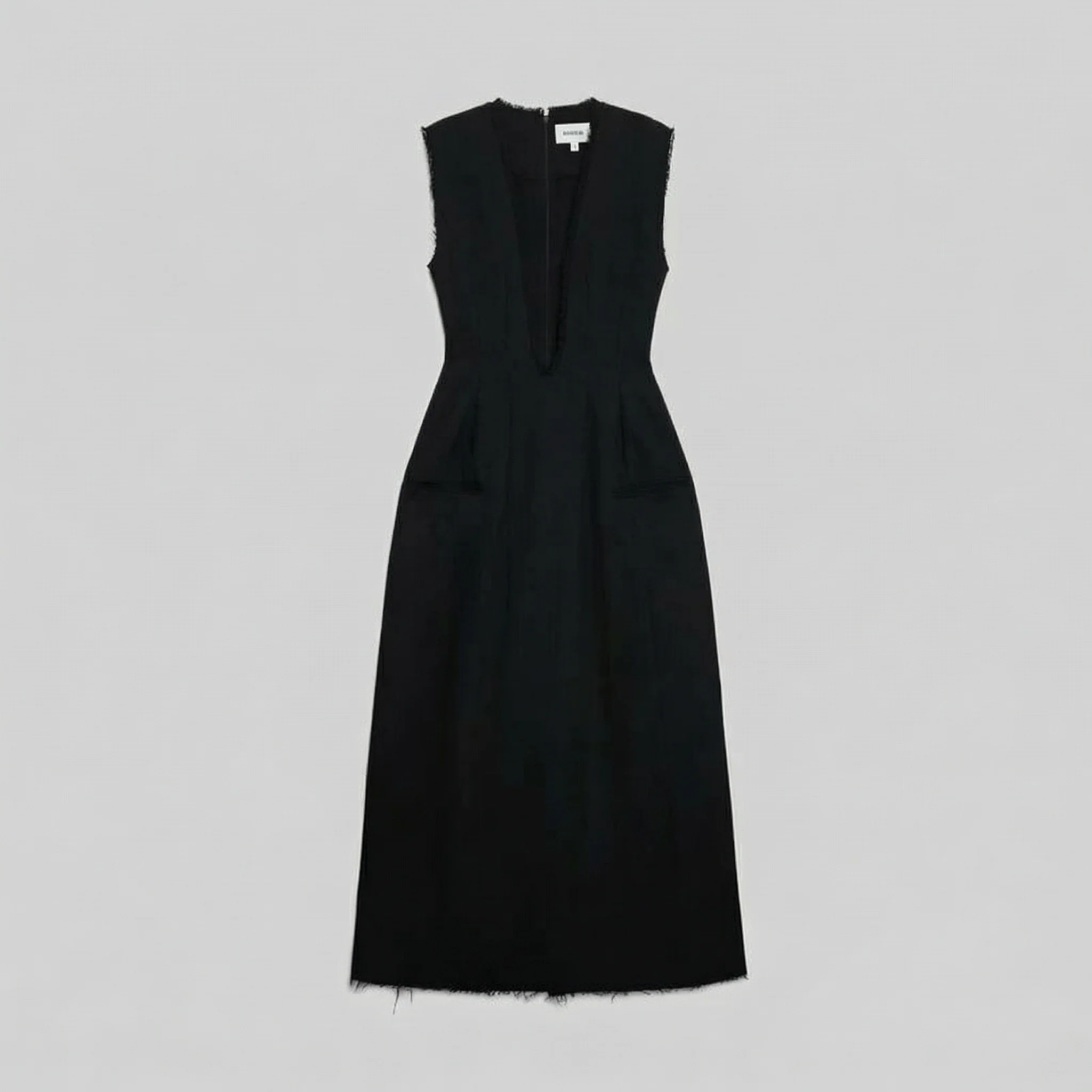 Raw-Edge Midi Dress - Image 4