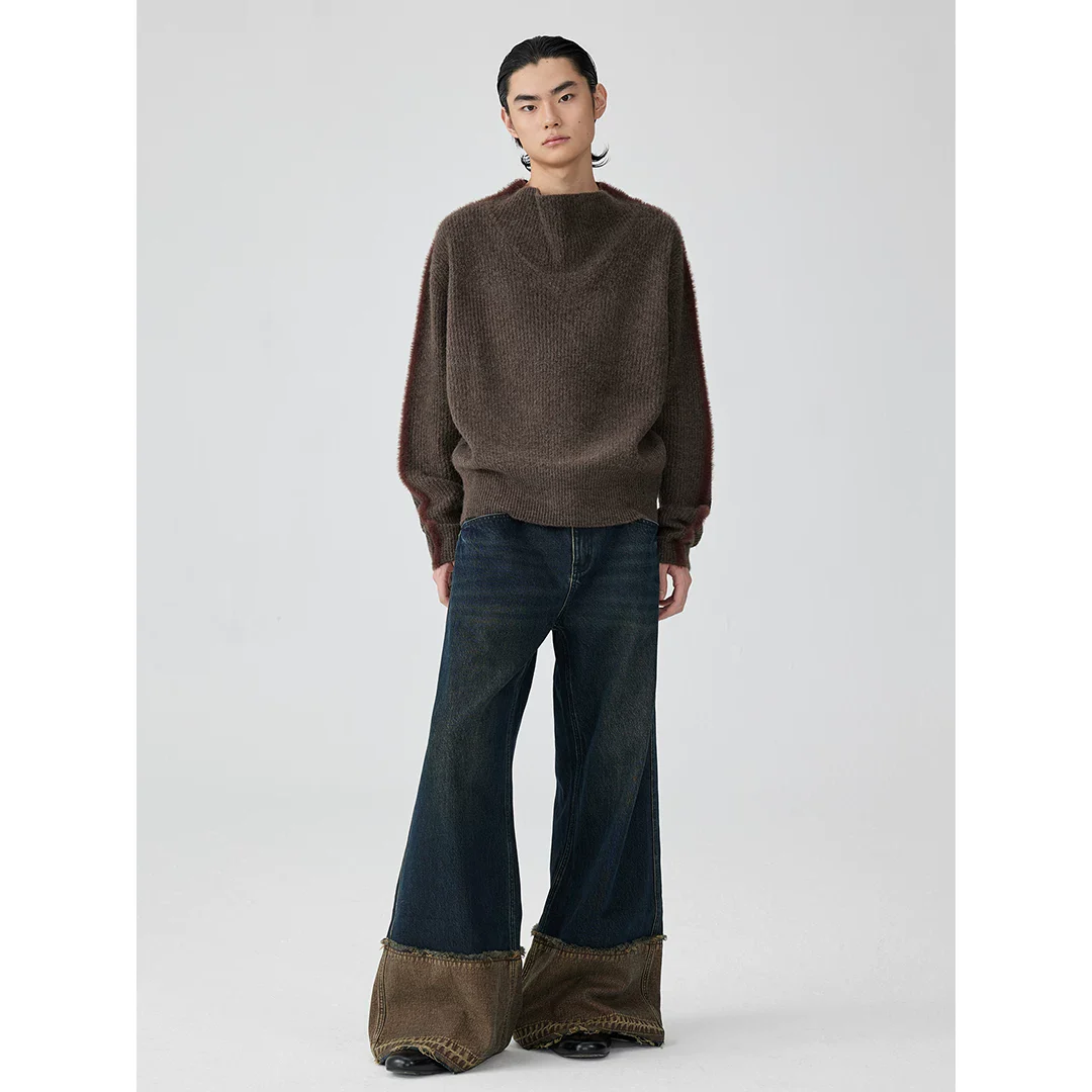 Raw Edge Wide-Leg Jeans - Image 3