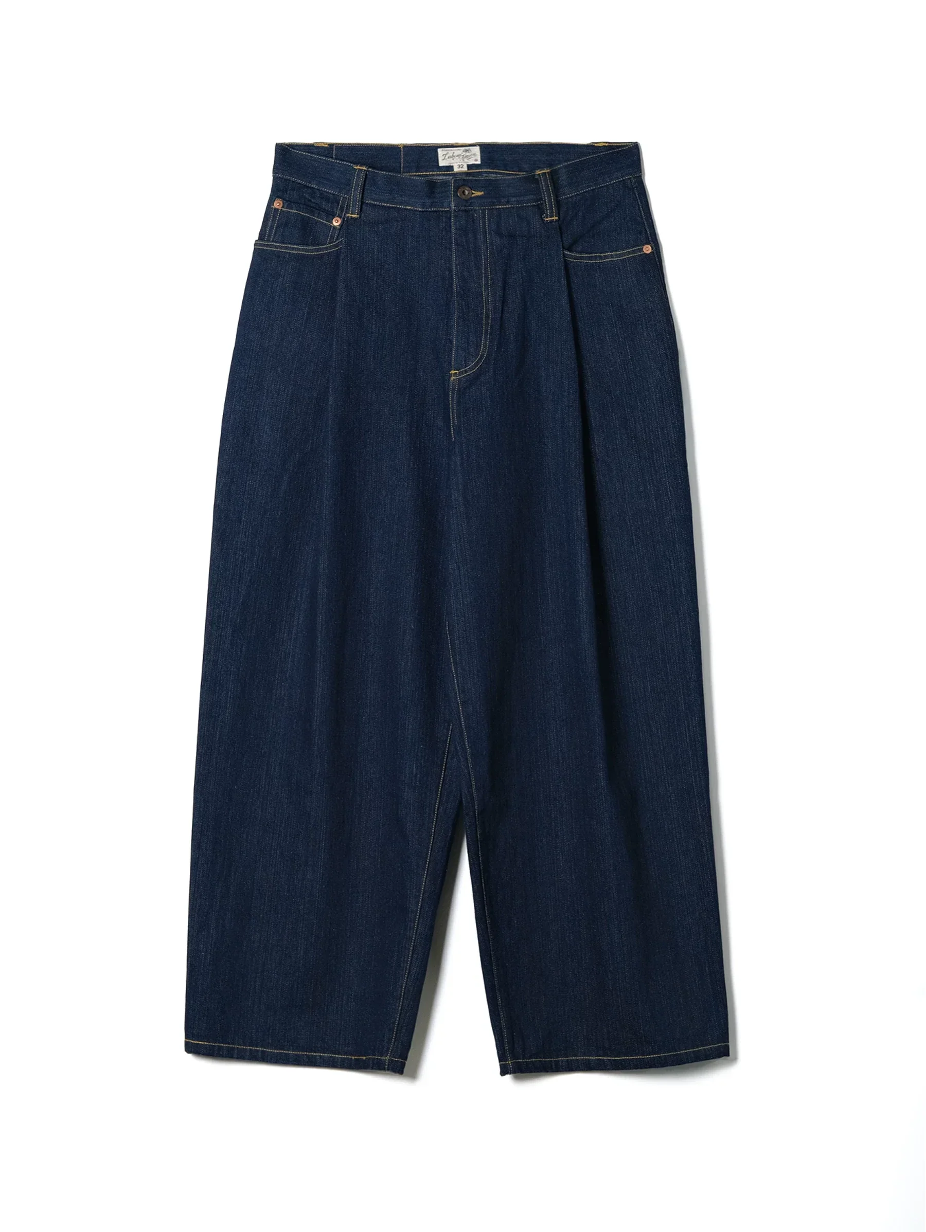 Raw Indigo Cinch-Back Wide-Leg Jeans - Image 5