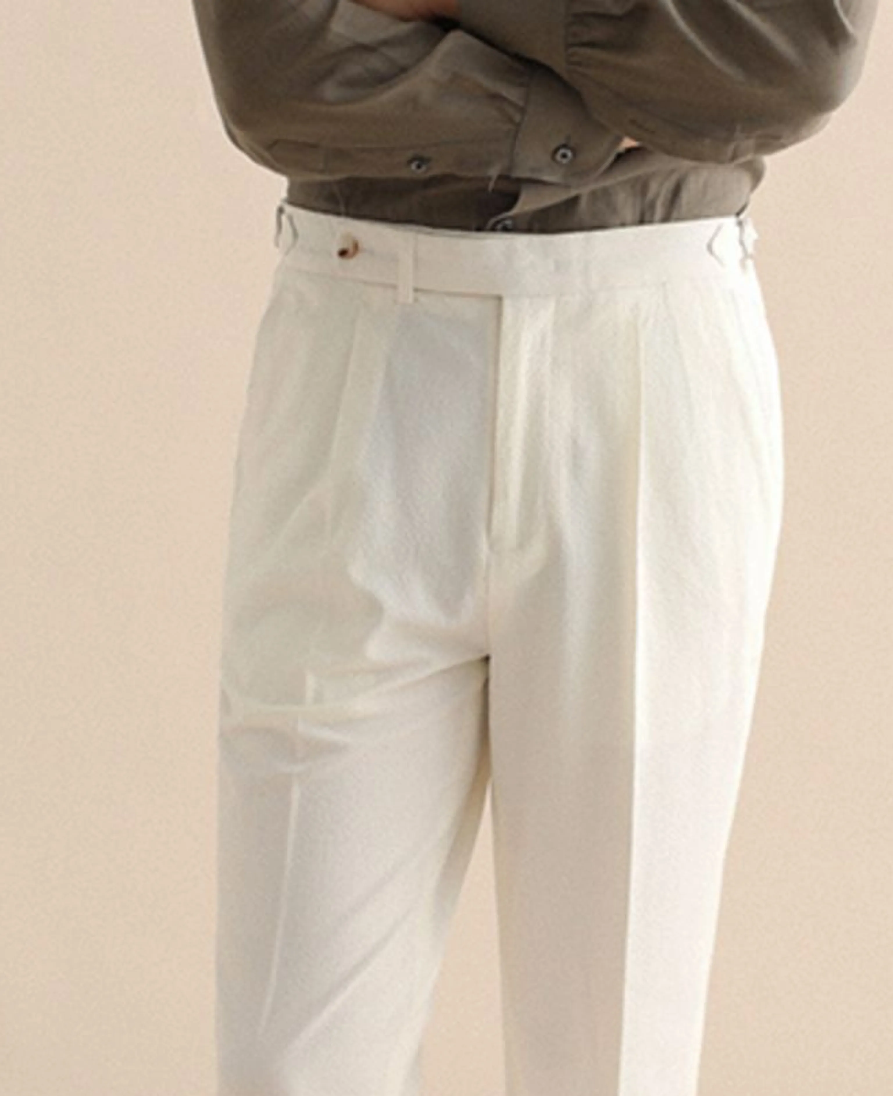Rayon Blend High-Waisted Tailored Trousers - Image 9