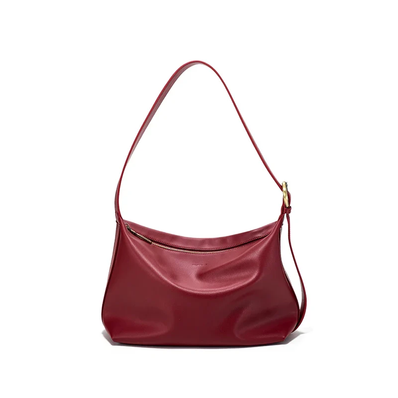 Red Leather Top-Handle Bag - Image 6