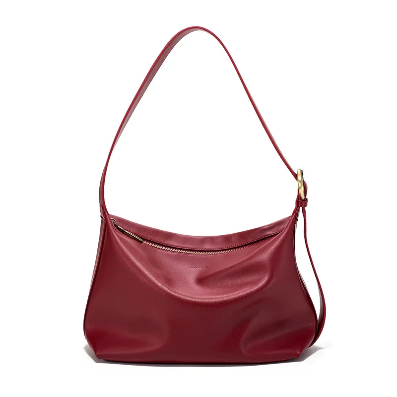 Red Leather Top-Handle Bag - Image 8