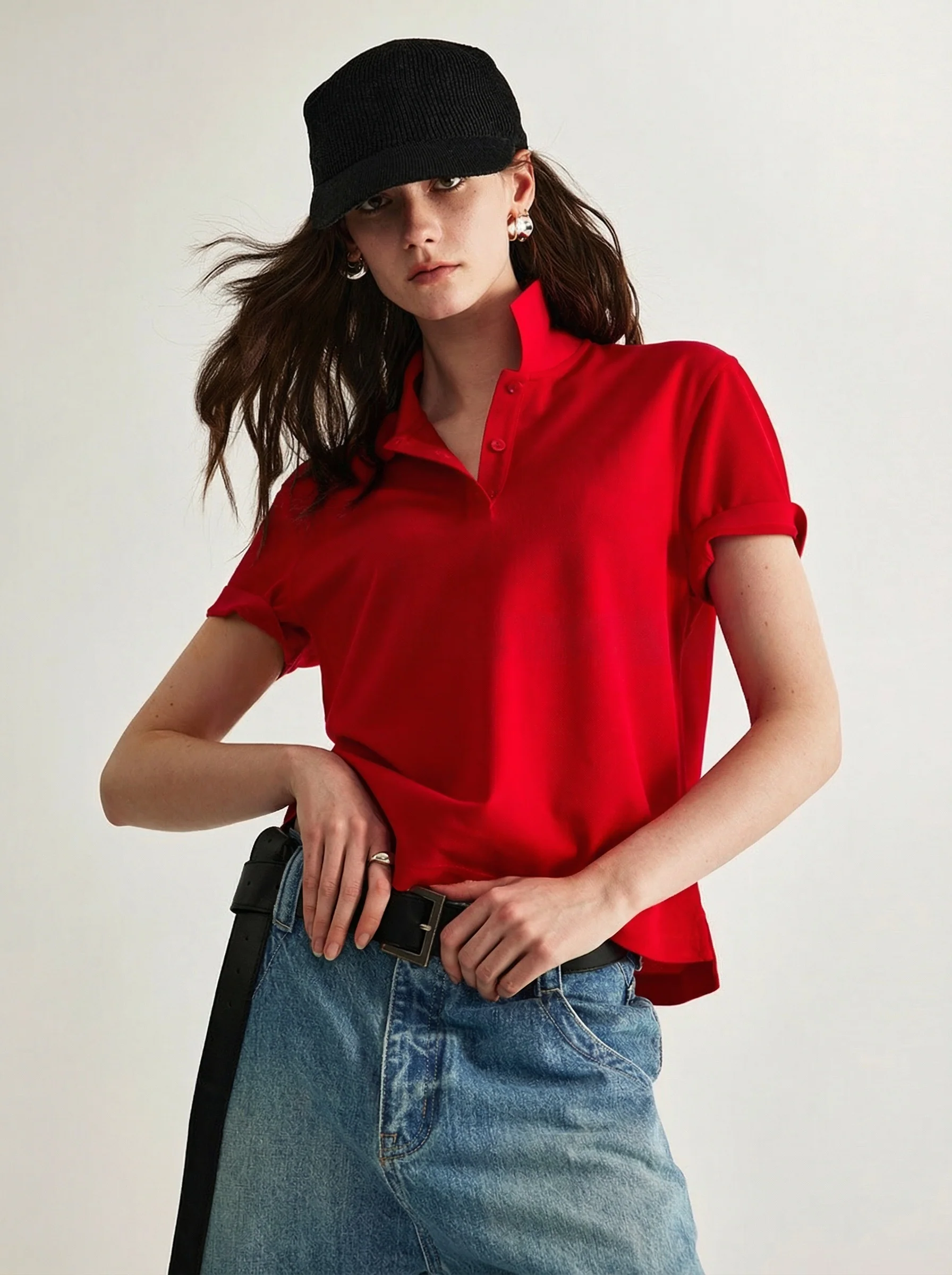 Red Piqué Polo - Image 3