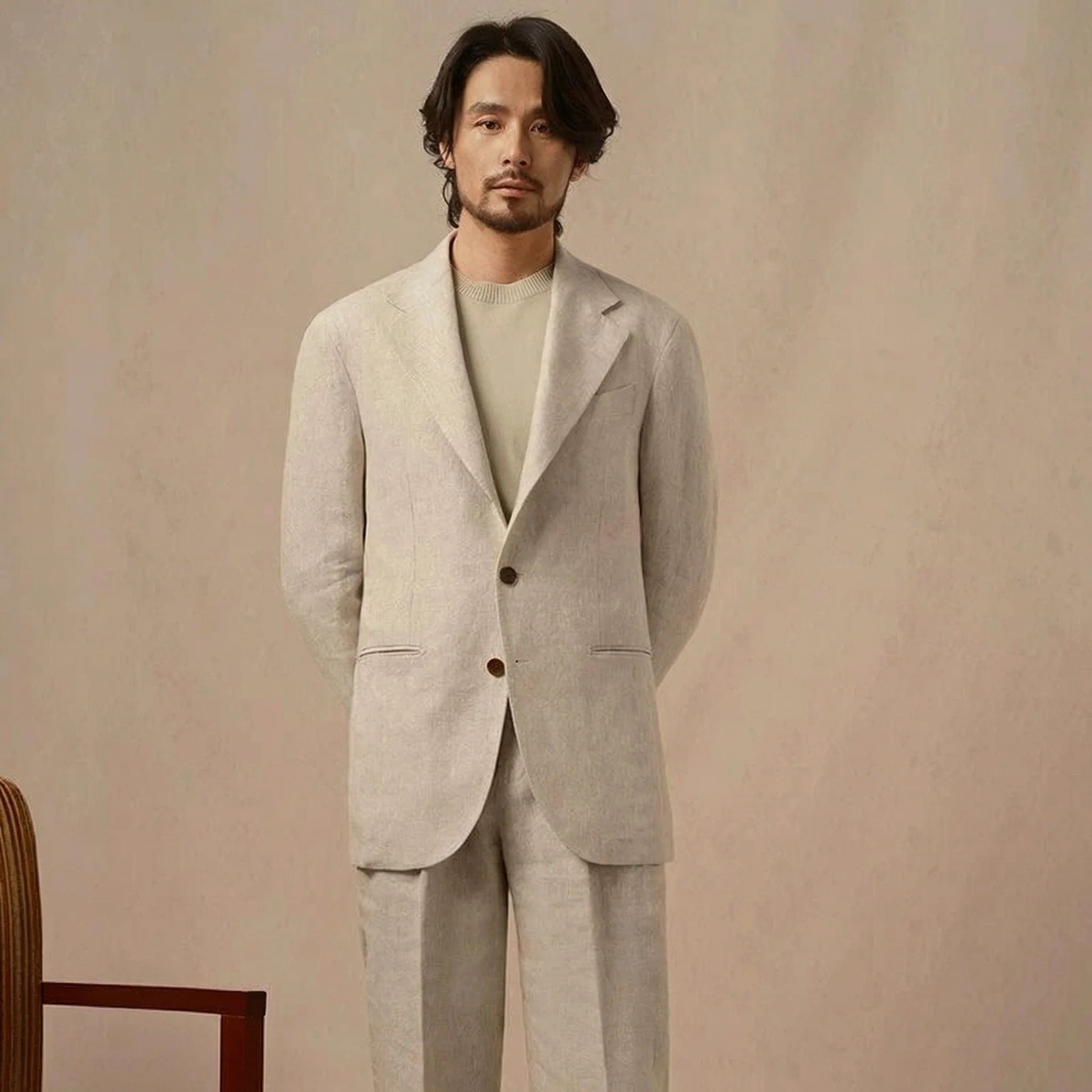 Refined French Linen Suit - Image 9