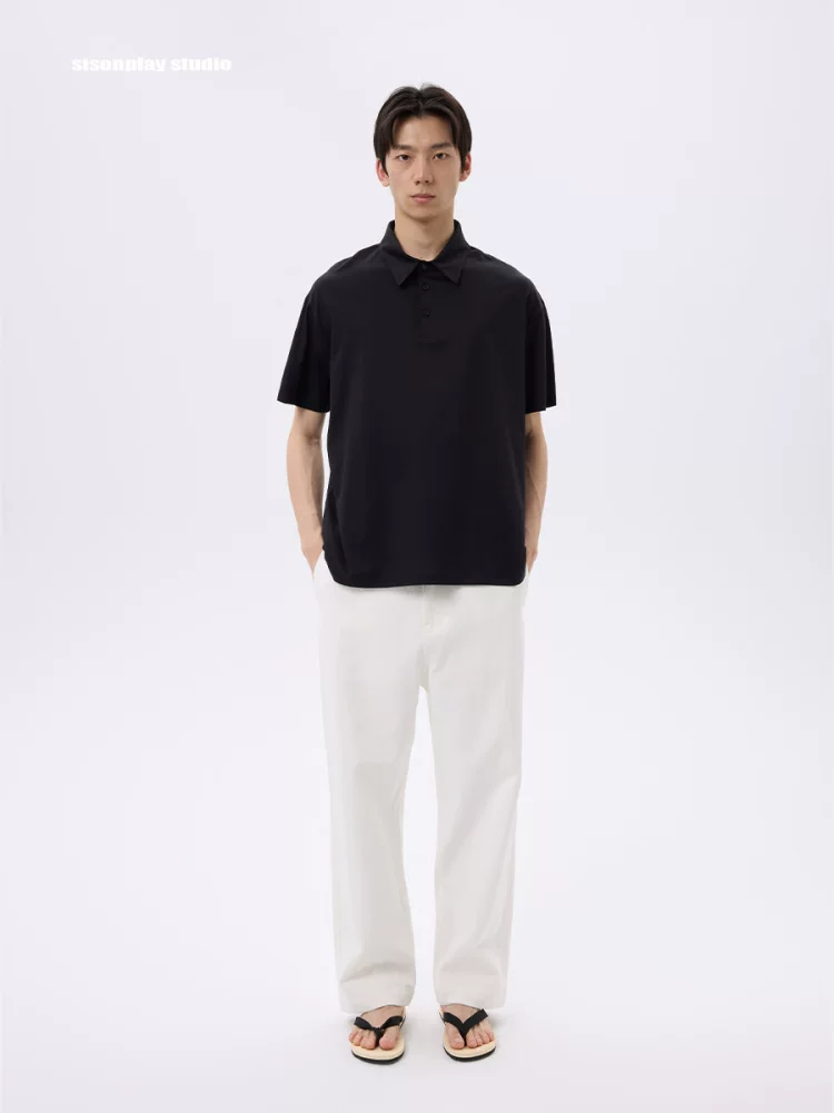 Relaxed Cotton Lyocell Polo - Image 3