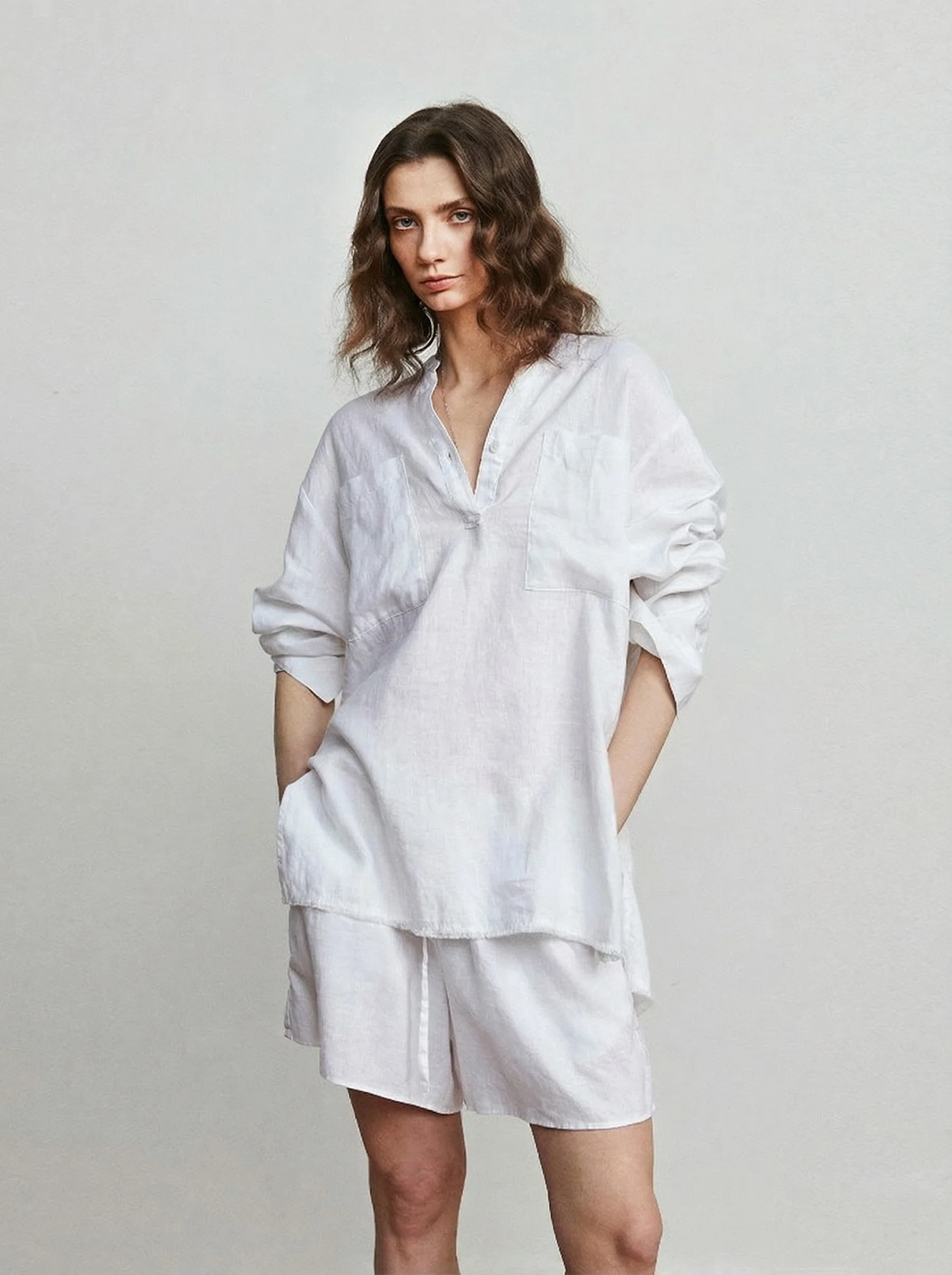 Relaxed Linen Shirt & Shorts Set - Image 4
