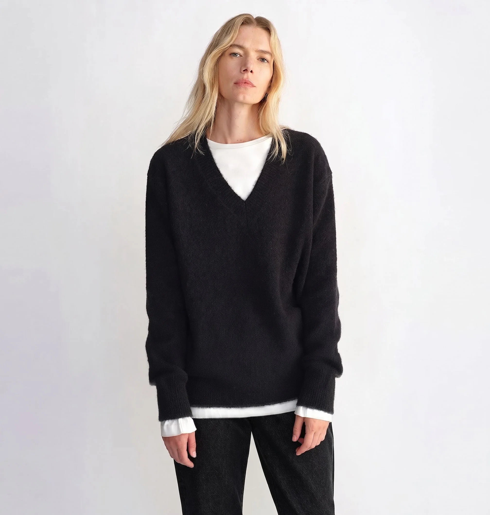 Relaxed V-Neck Sweater
