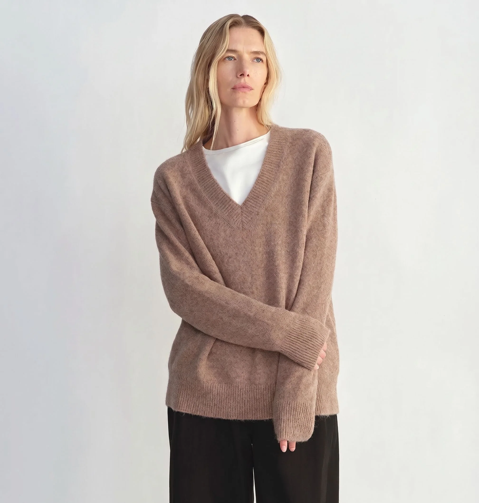 Relaxed V-Neck Sweater - Image 2