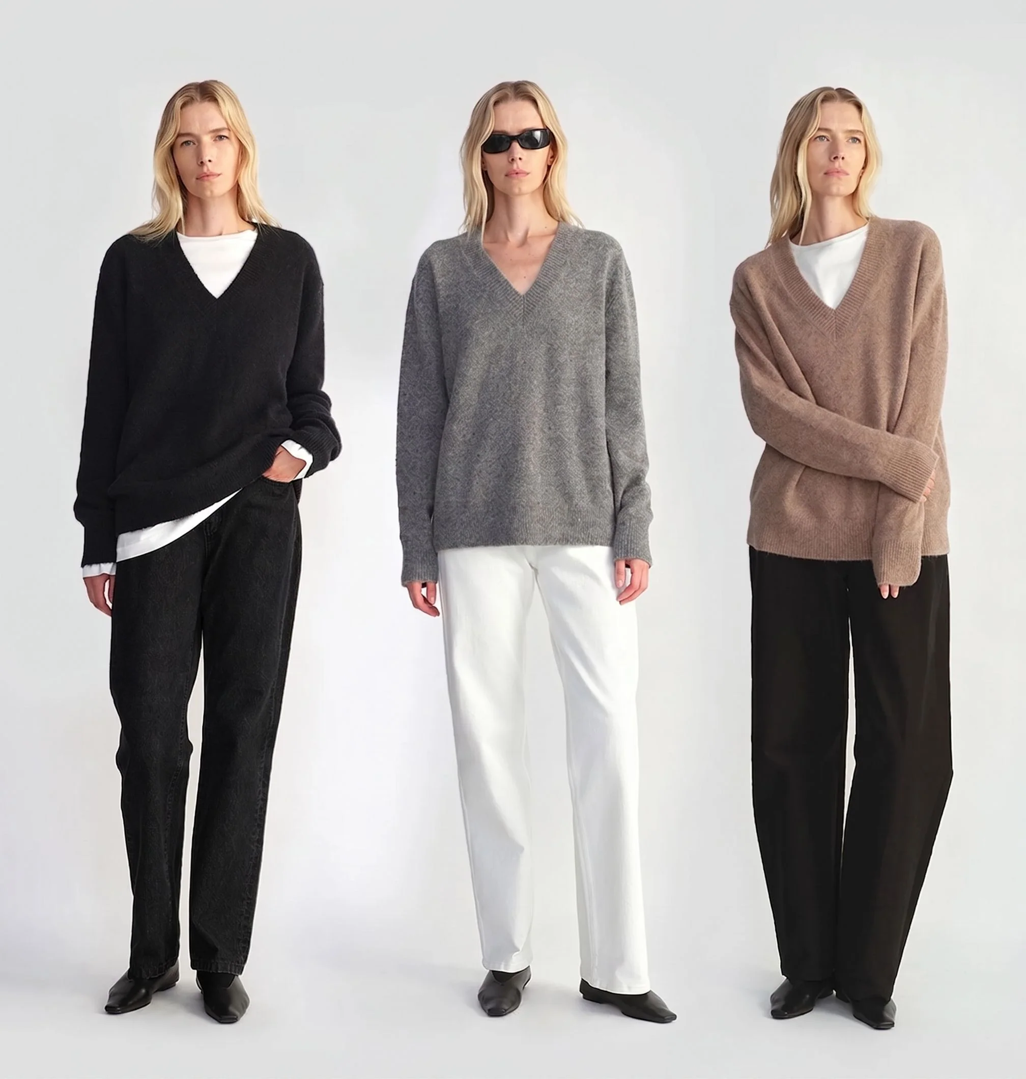 Relaxed V-Neck Sweater - Image 3