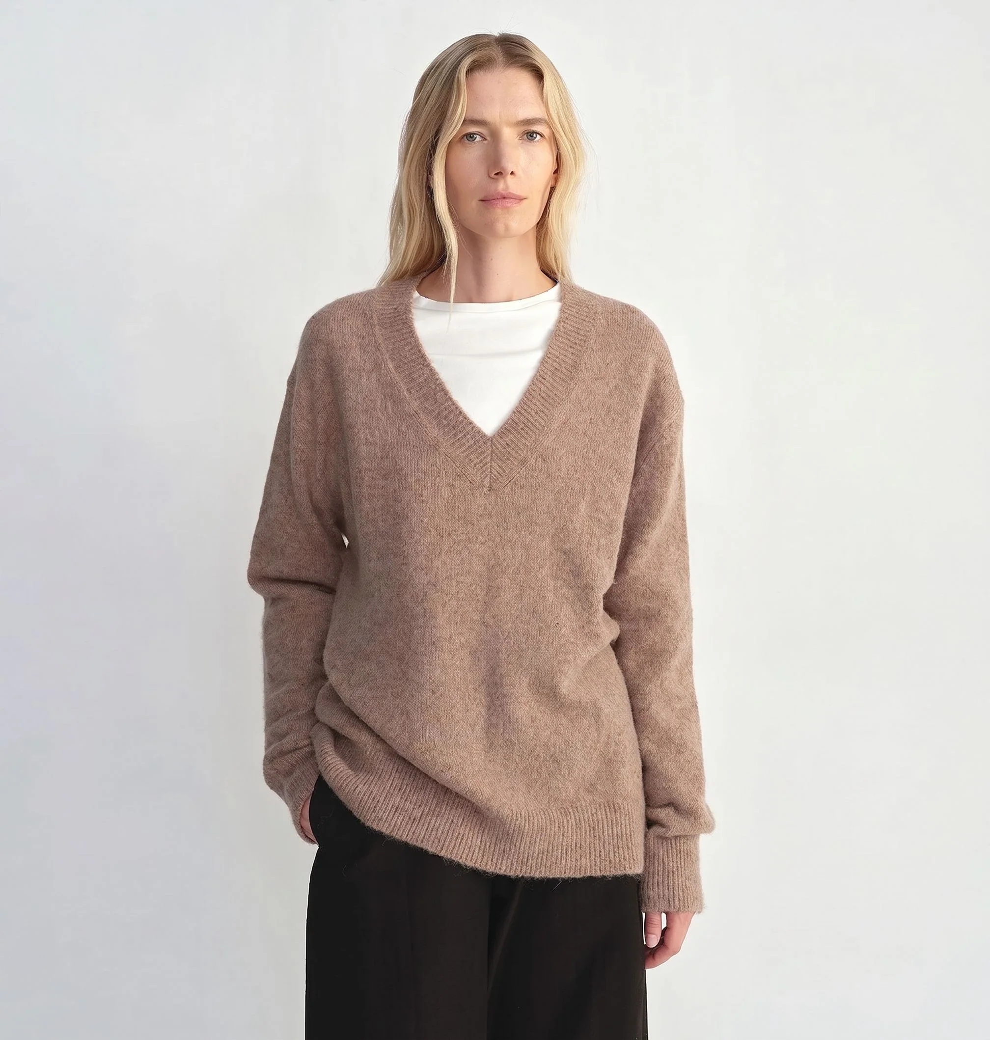 Relaxed V-Neck Sweater - Image 6