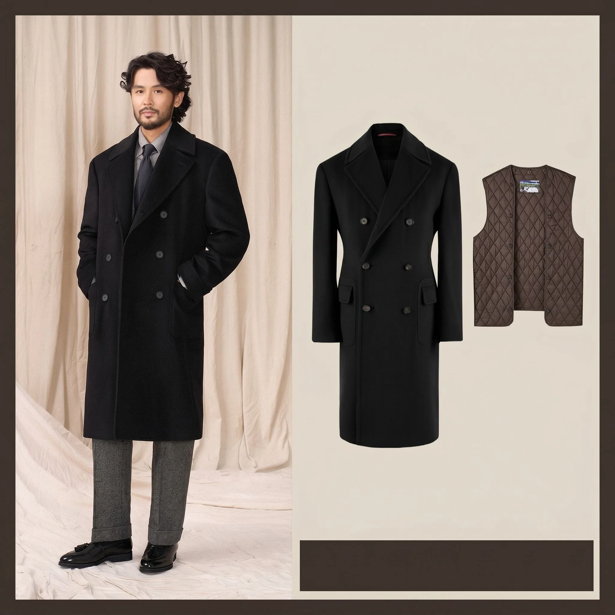 Removable-Lining Wool Overcoat - Image 12