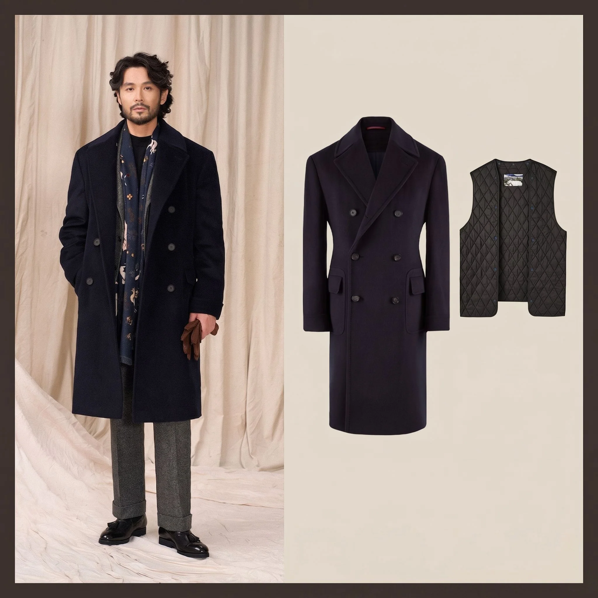 Removable-Lining Wool Overcoat - Image 13