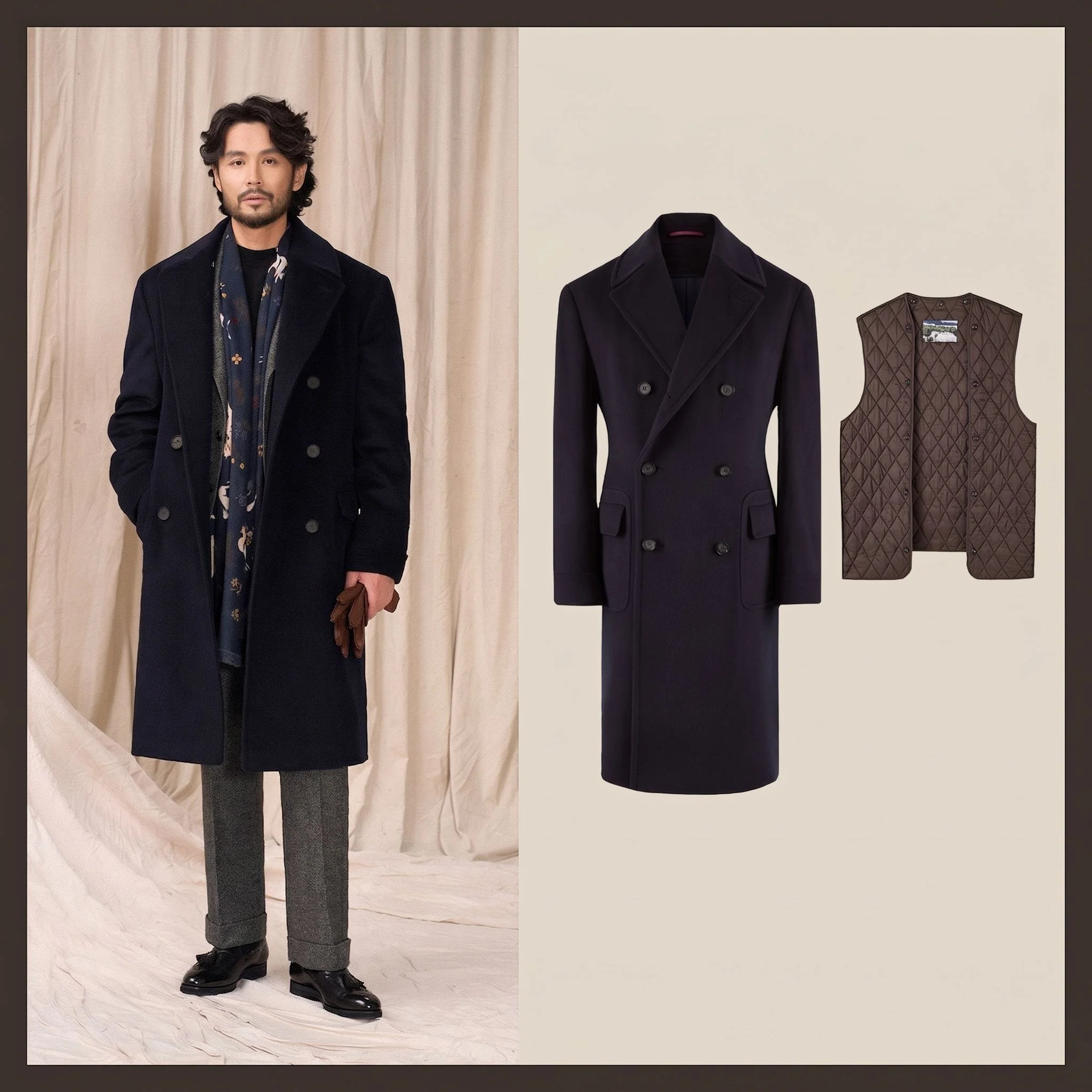 Removable-Lining Wool Overcoat - Image 14