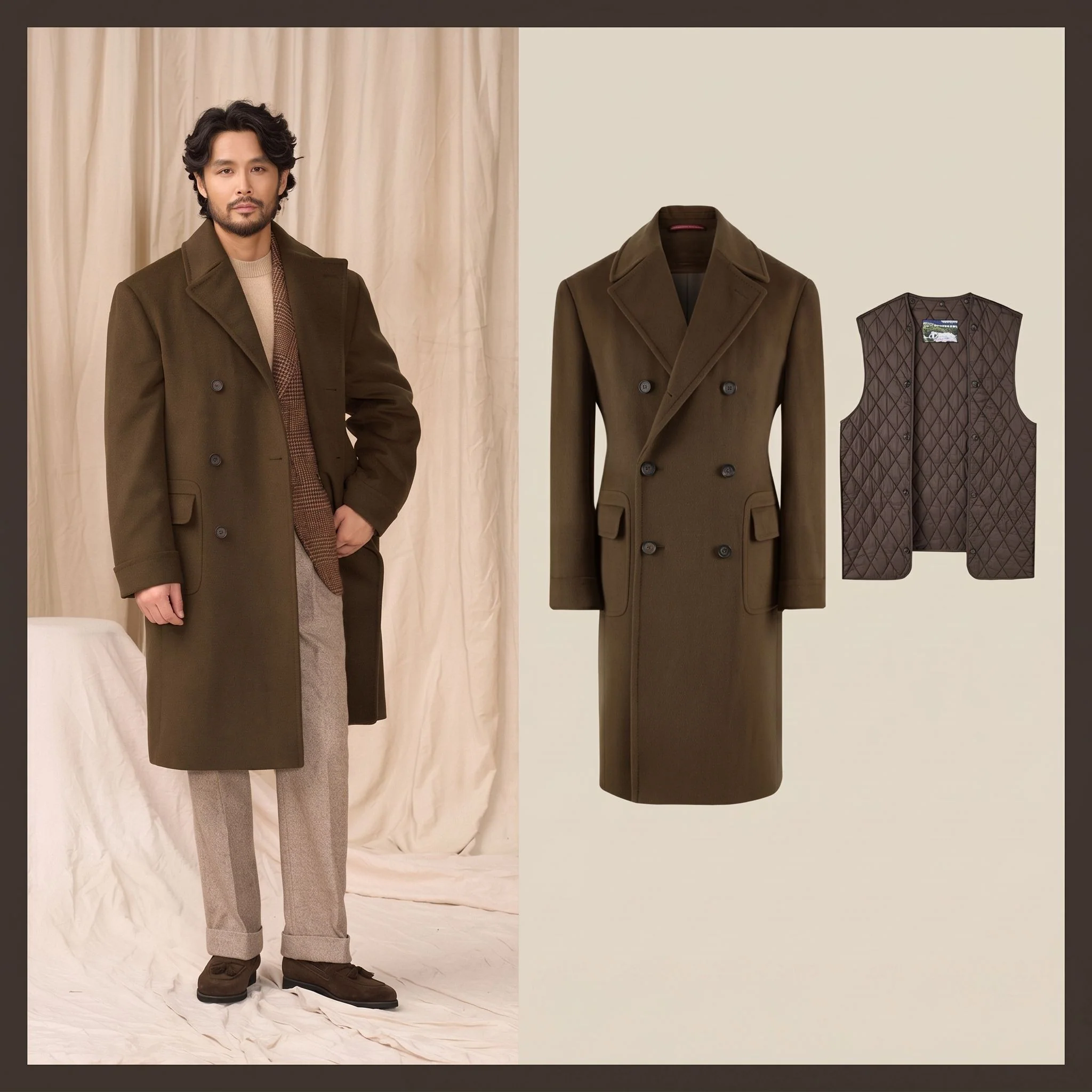 Removable-Lining Wool Overcoat - Image 16
