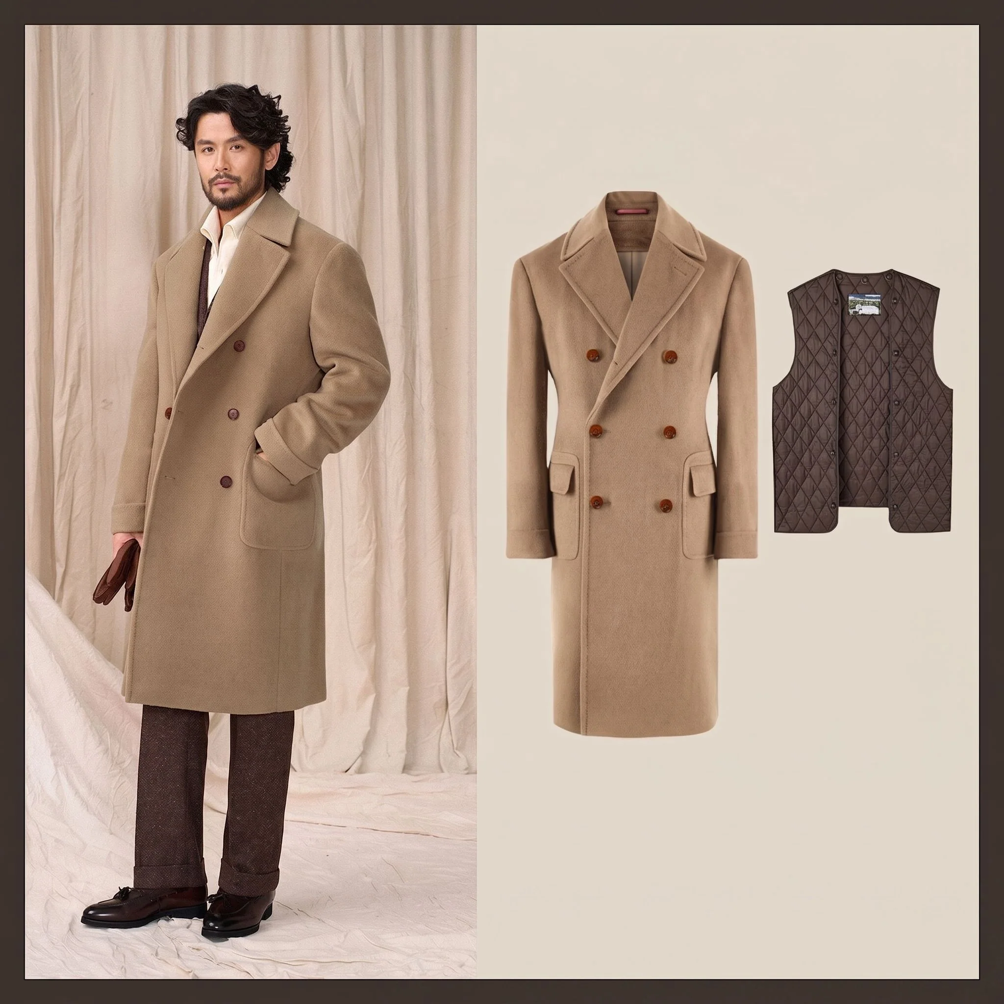 Removable-Lining Wool Overcoat - Image 18