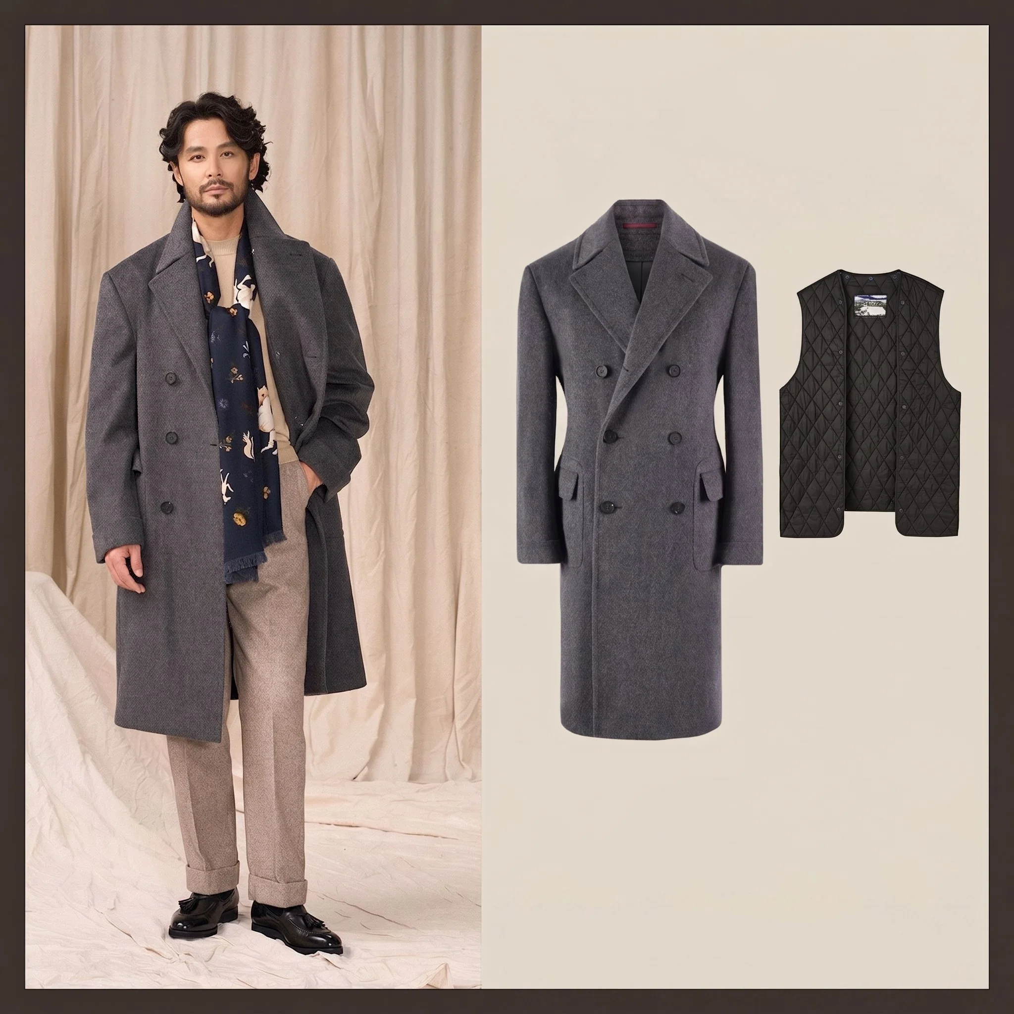 Removable-Lining Wool Overcoat - Image 19