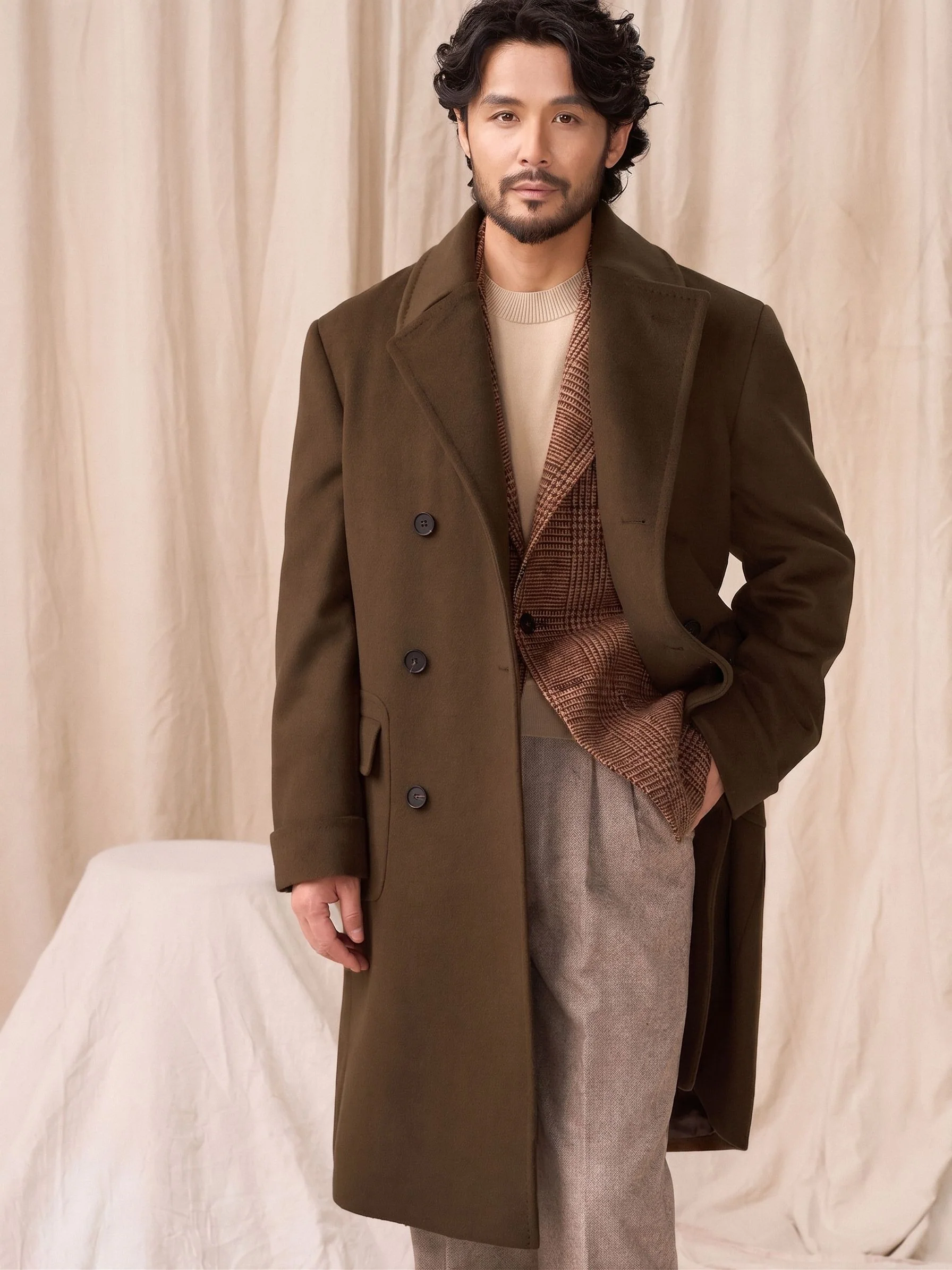 Removable-Lining Wool Overcoat - Image 2