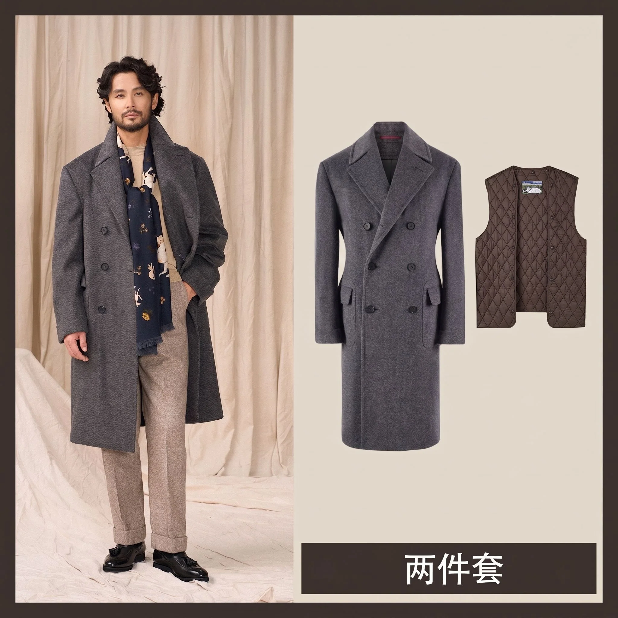 Removable-Lining Wool Overcoat - Image 20