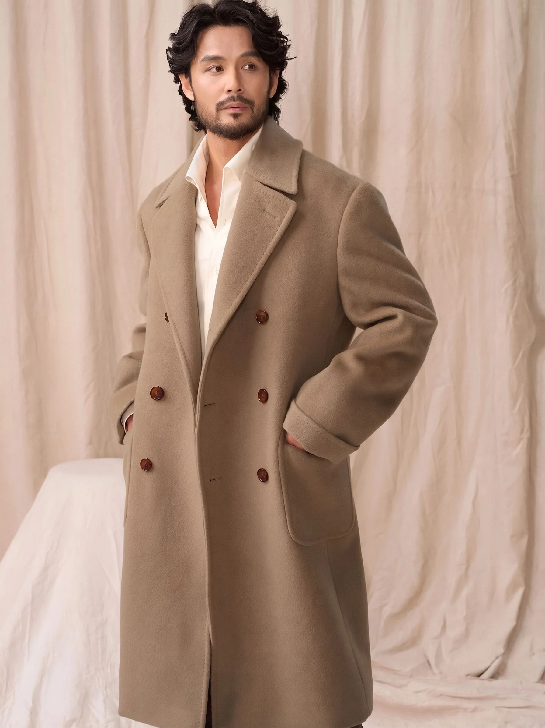 Removable-Lining Wool Overcoat - Image 3