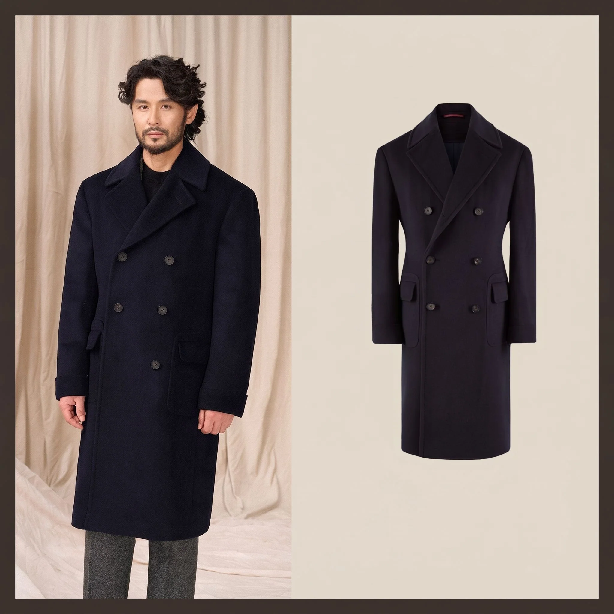 Removable-Lining Wool Overcoat - Image 7