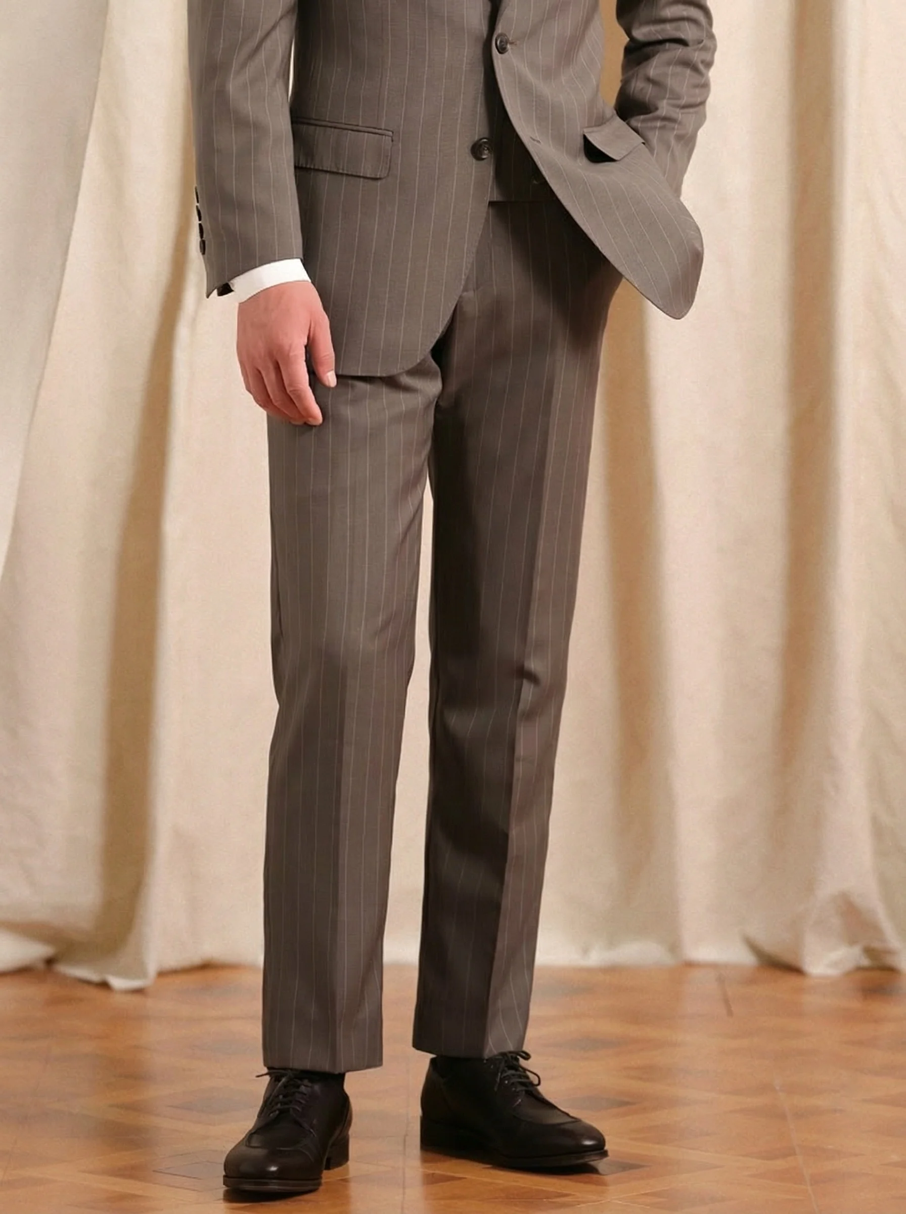 Retro Banker Stripe Trousers - Image 2