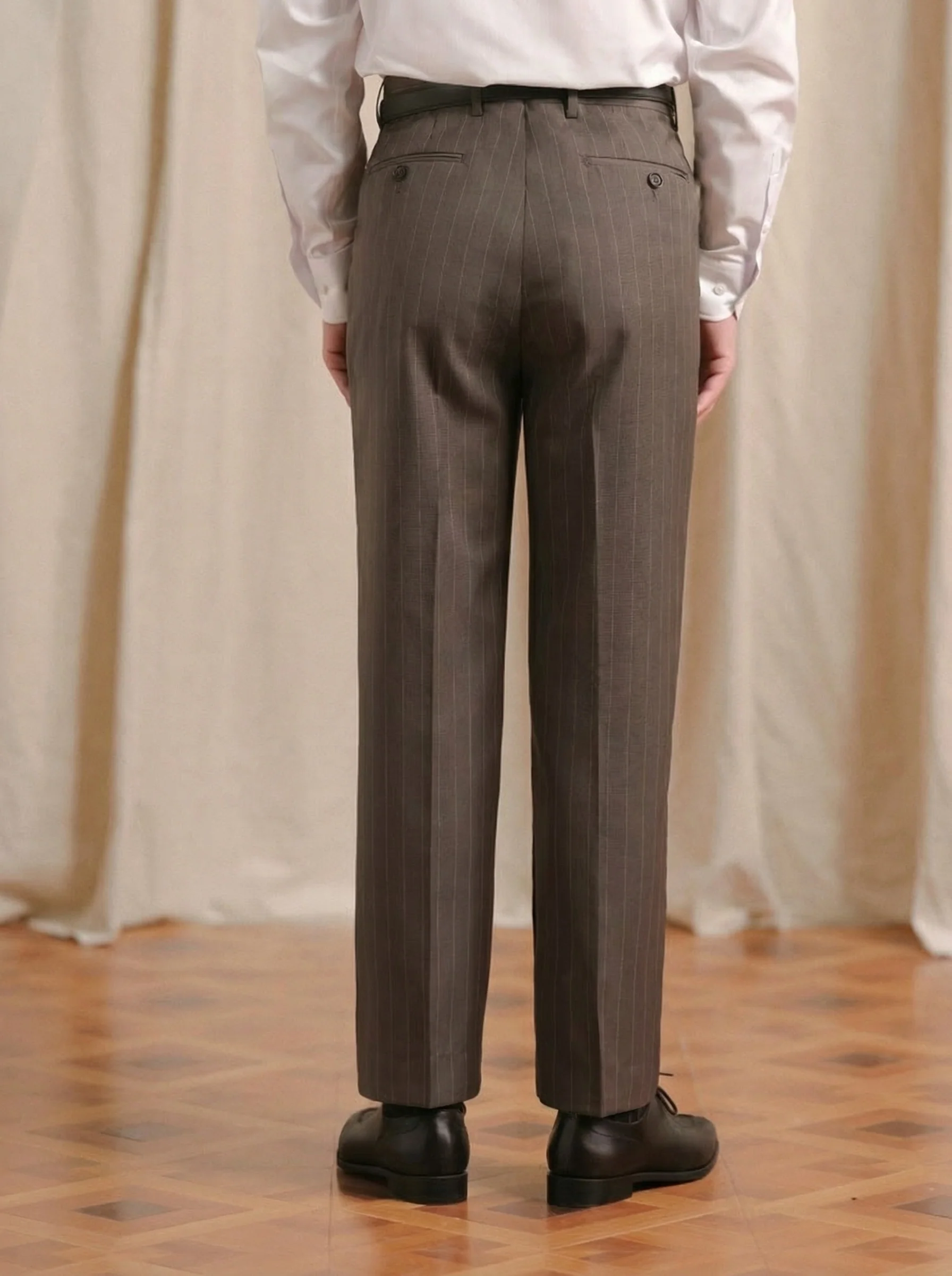 Retro Banker Stripe Trousers - Image 3